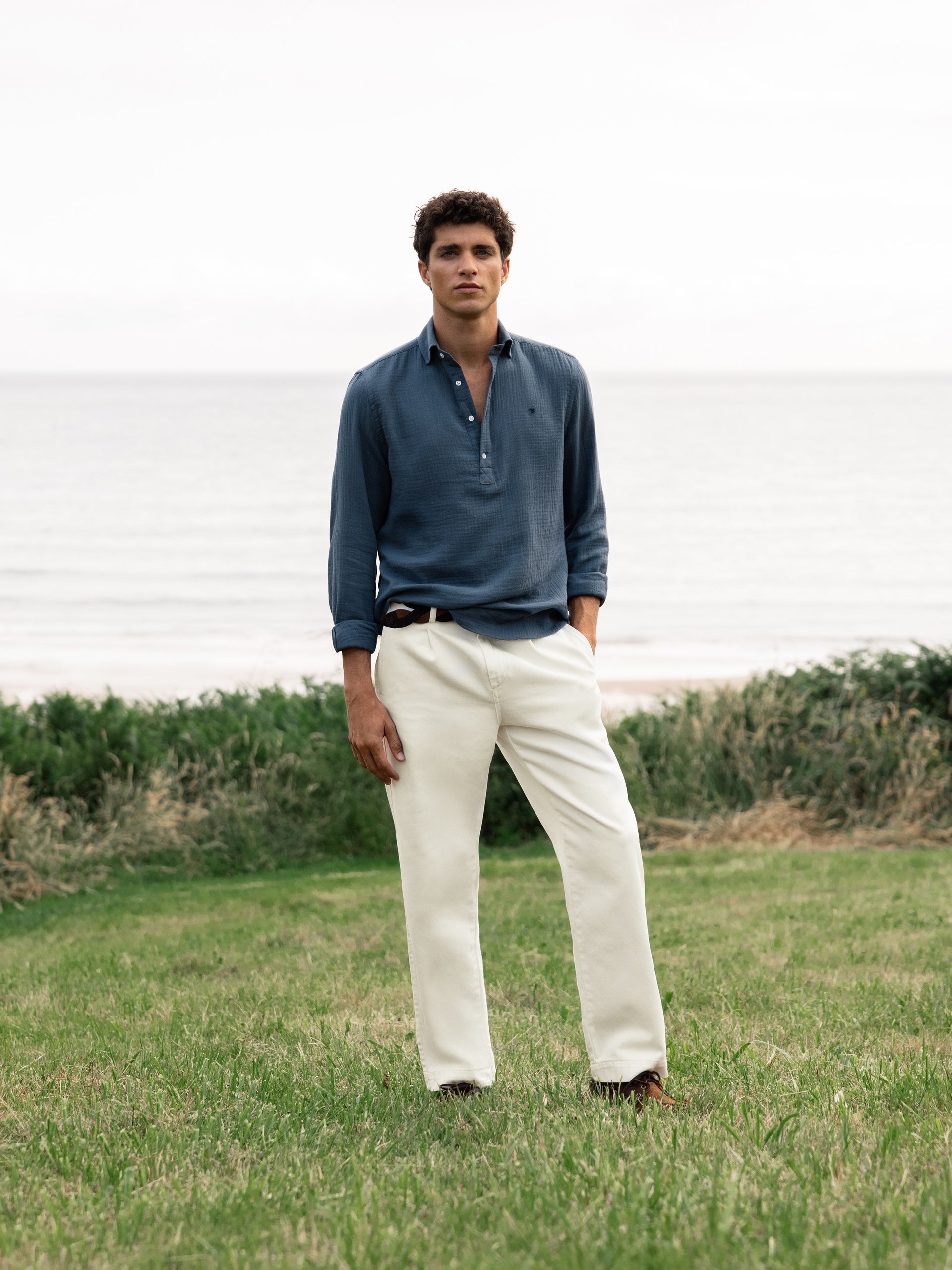 Pantalon de sport droit beige