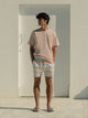 Fato de banho zigzag multicolor creme