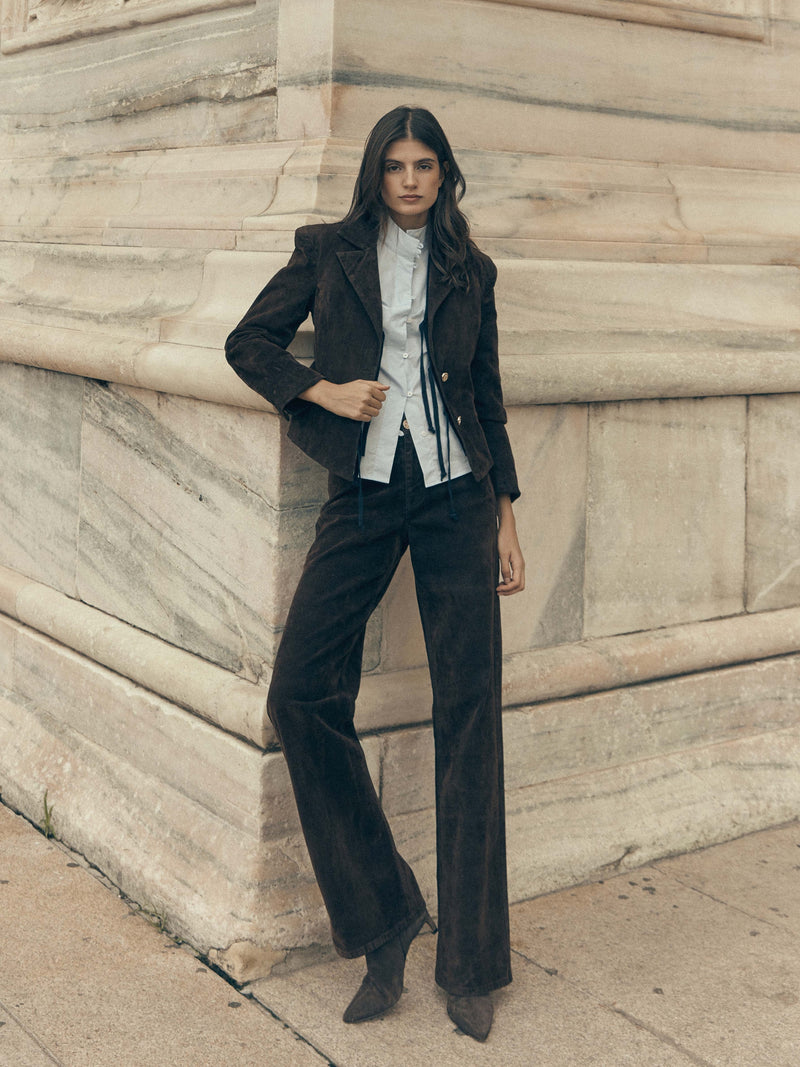 Pantalon unique flocado marron
