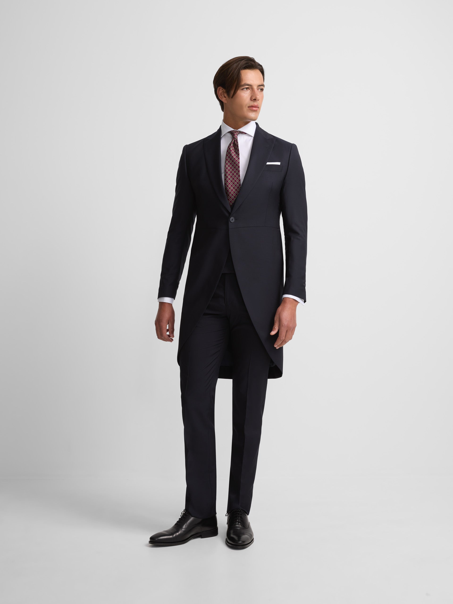 Redingote veste stretch bleu marine