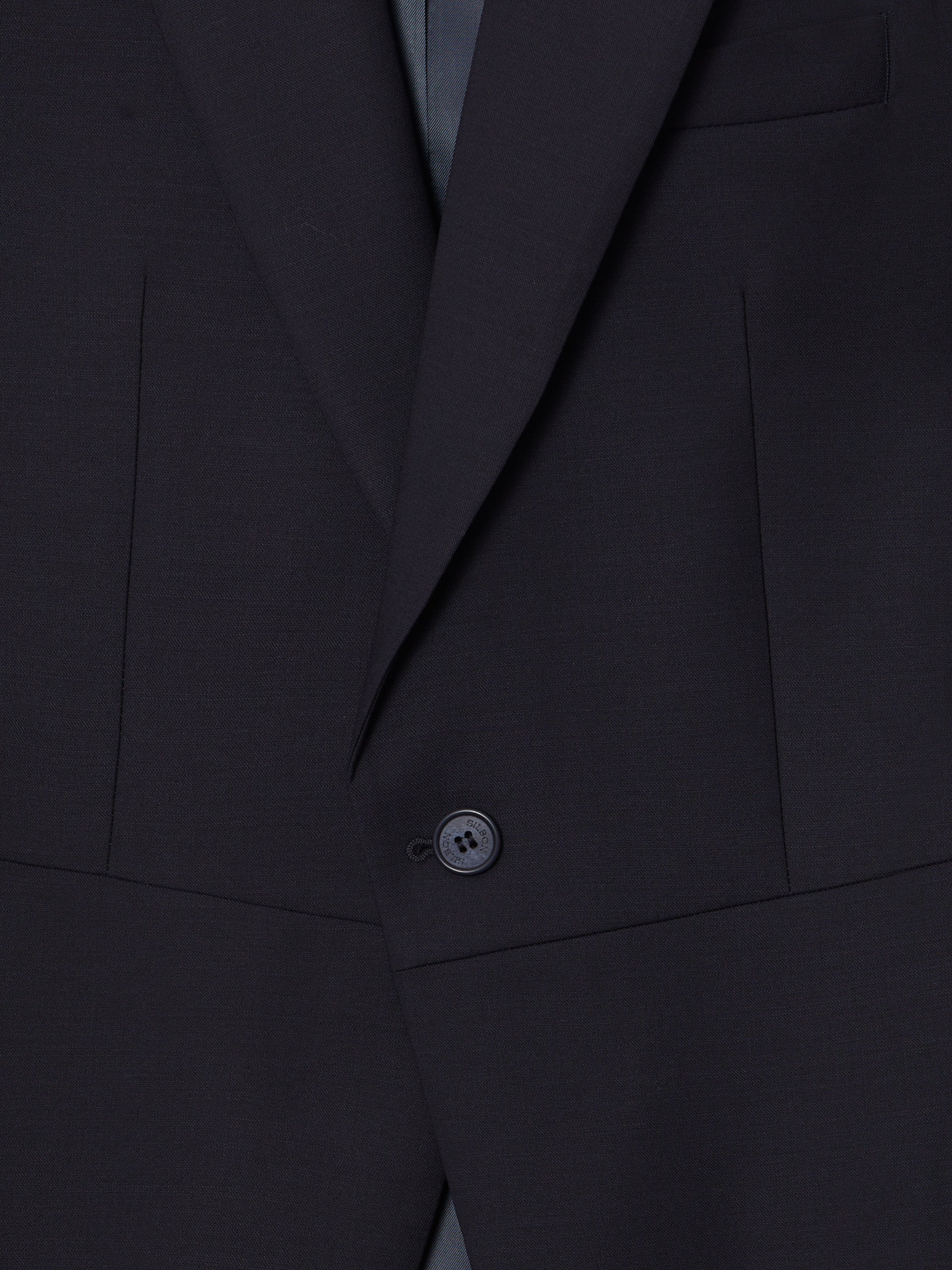 Redingote veste stretch bleu marine