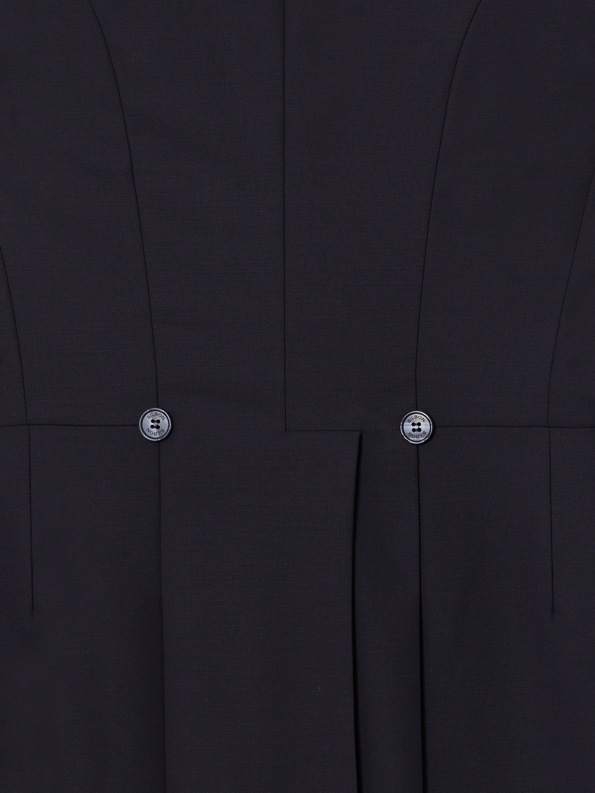 Redingote veste stretch bleu marine