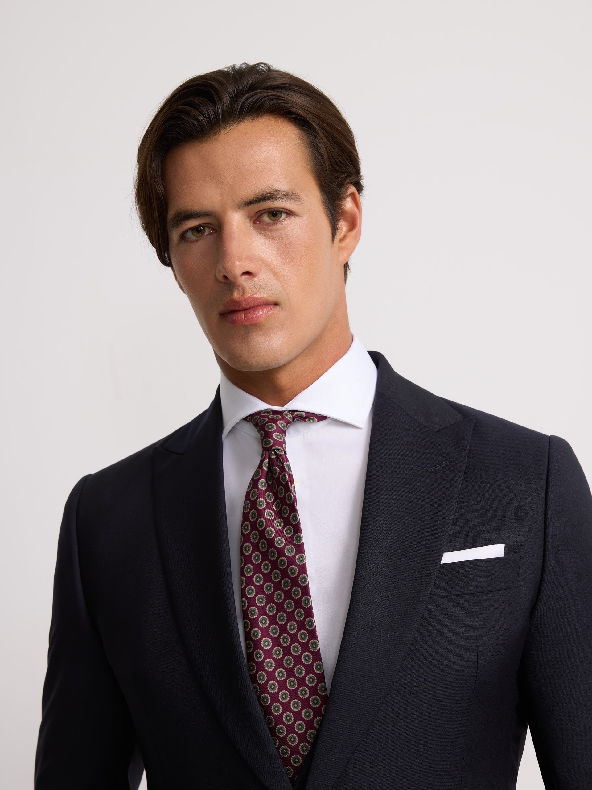 Redingote veste stretch bleu marine