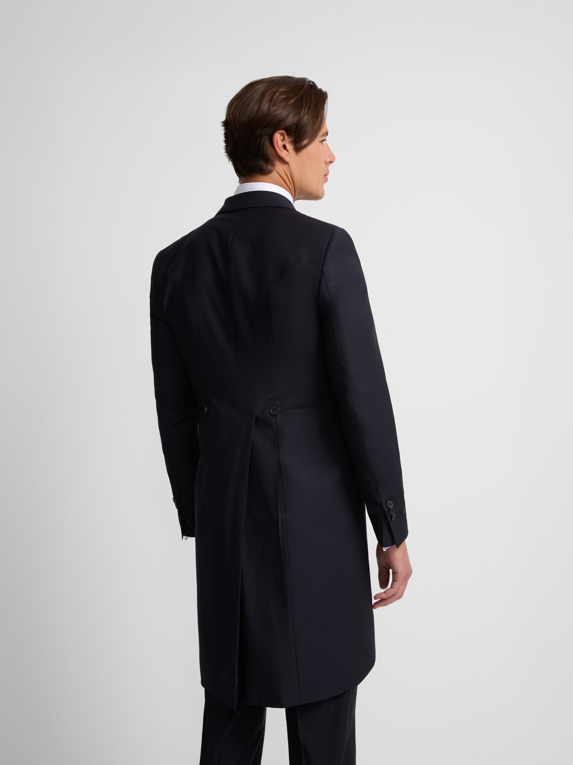 Redingote veste stretch bleu marine