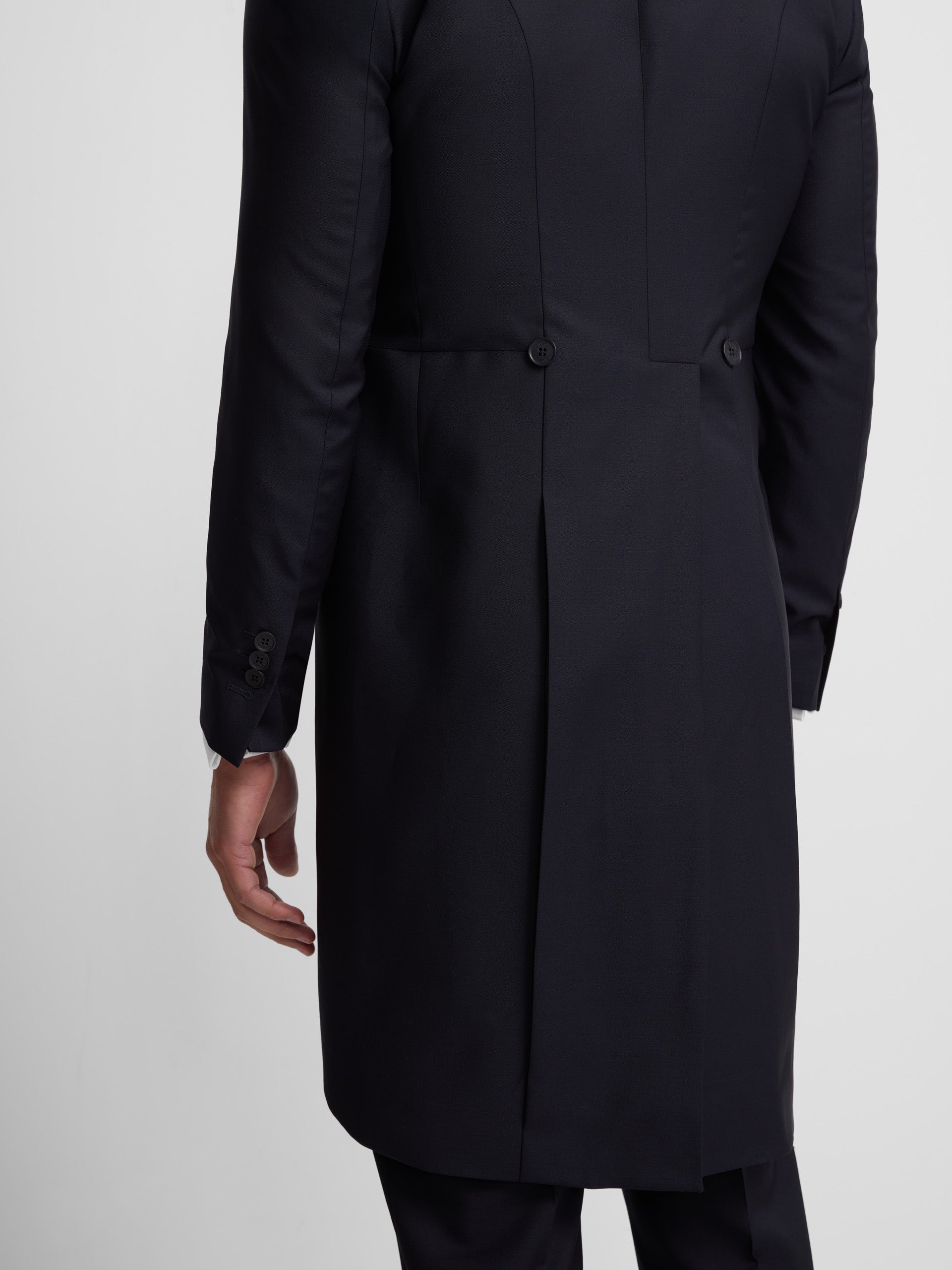 Redingote veste stretch bleu marine