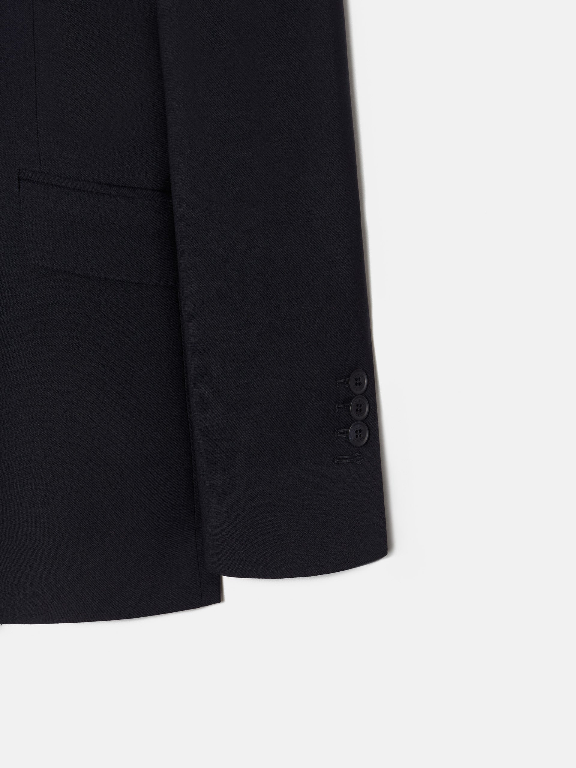 Americana traje cruzado stretch azul marino