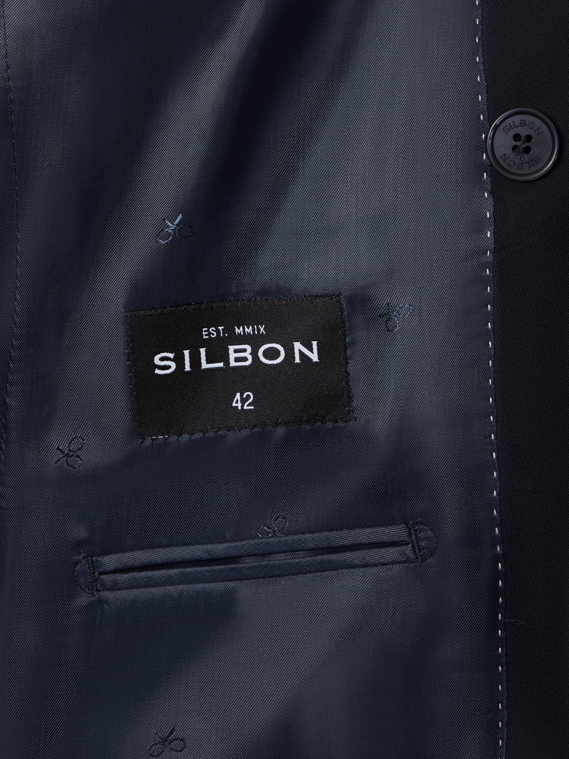 Americana traje cruzado stretch azul marino