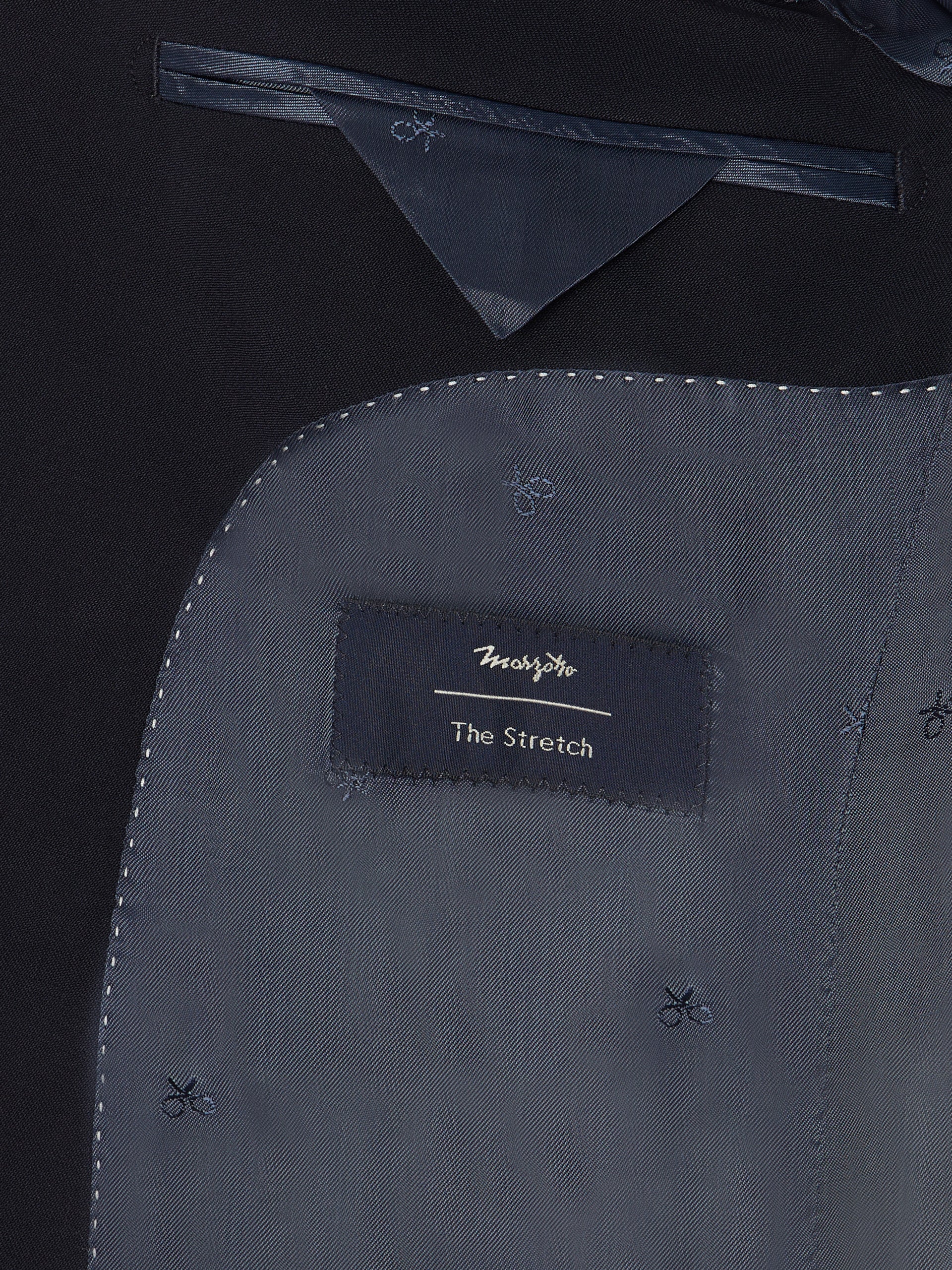 Americana traje cruzado stretch azul marino