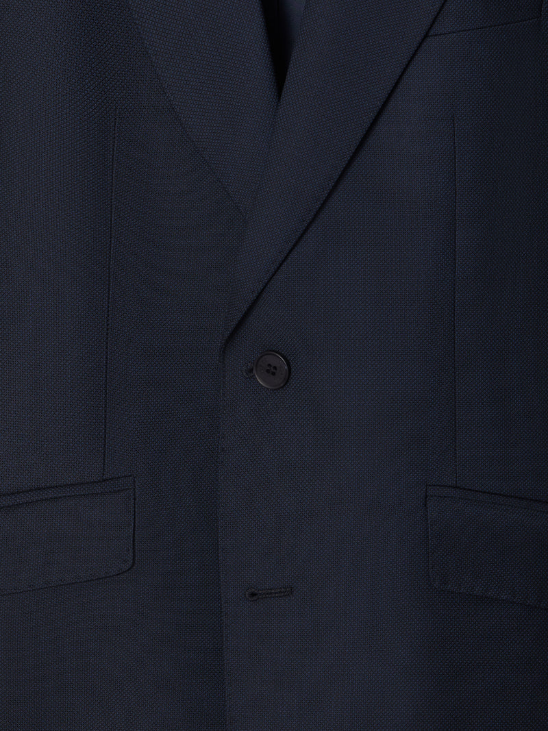 Veste de costume œil de perdrix bleu marine