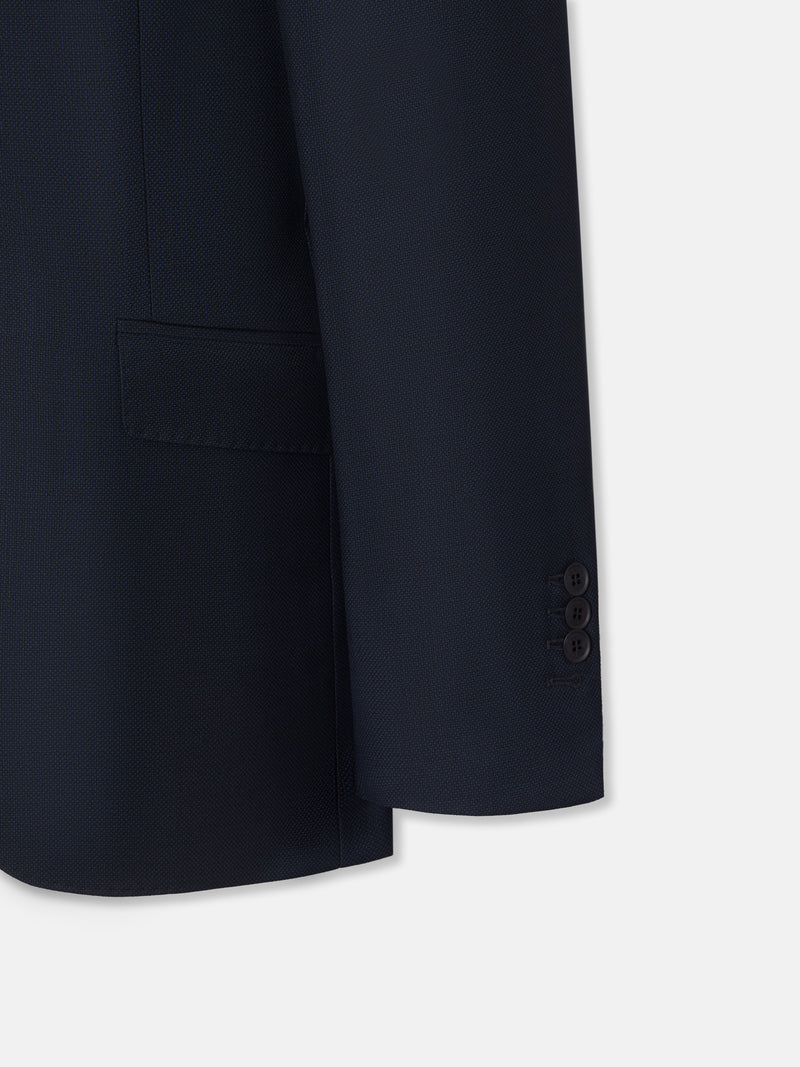 Veste de costume œil de perdrix bleu marine