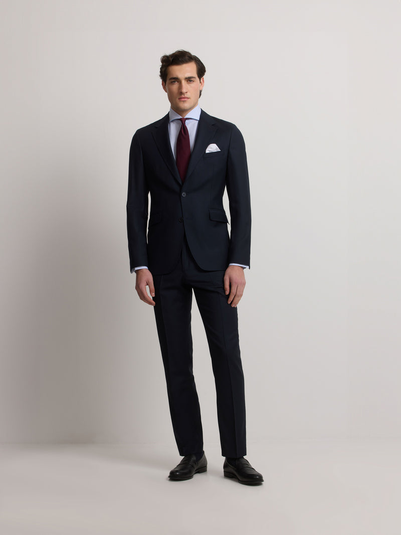 Veste de costume œil de perdrix bleu marine