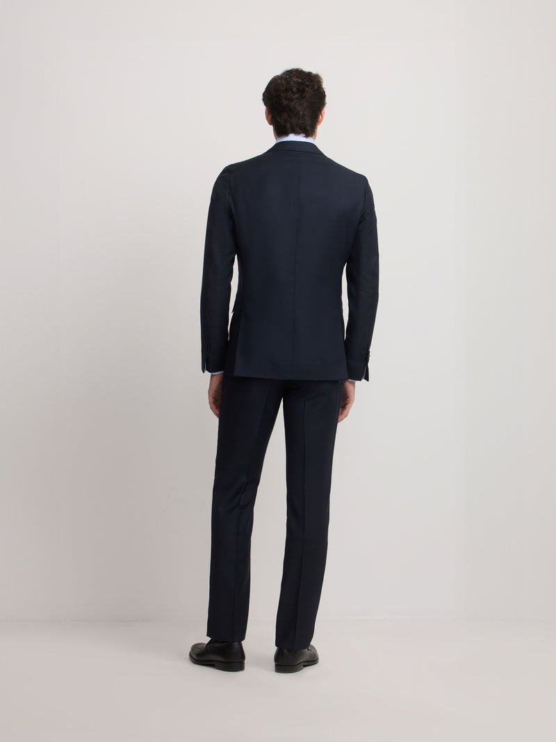 Veste de costume œil de perdrix bleu marine
