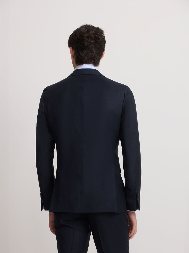 Veste de costume œil de perdrix bleu marine