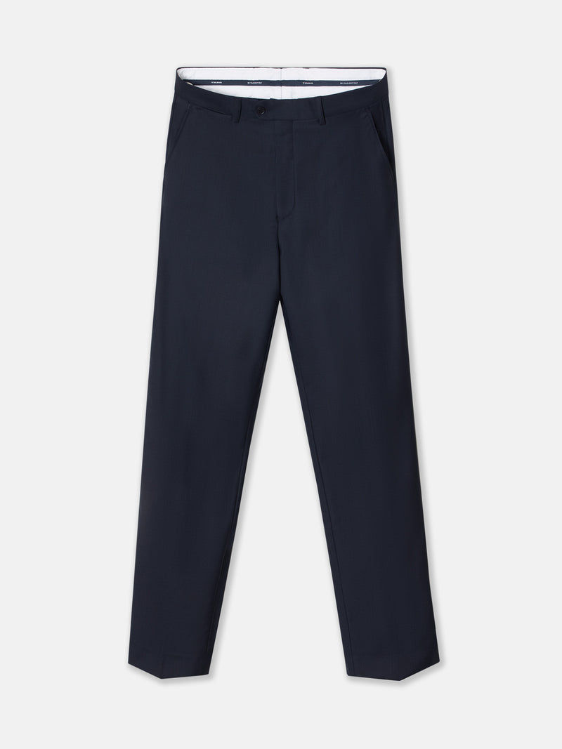 Pantalon costume œil de perdrix bleu marine