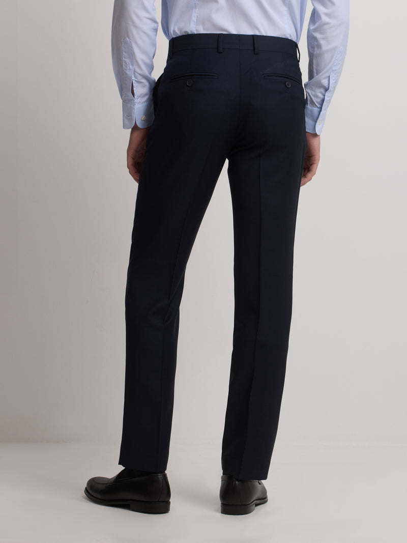 Pantalon costume œil de perdrix bleu marine