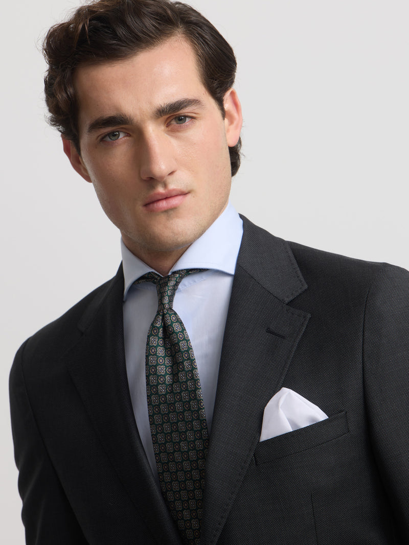Blazer de fato olho de perdiz cinzento