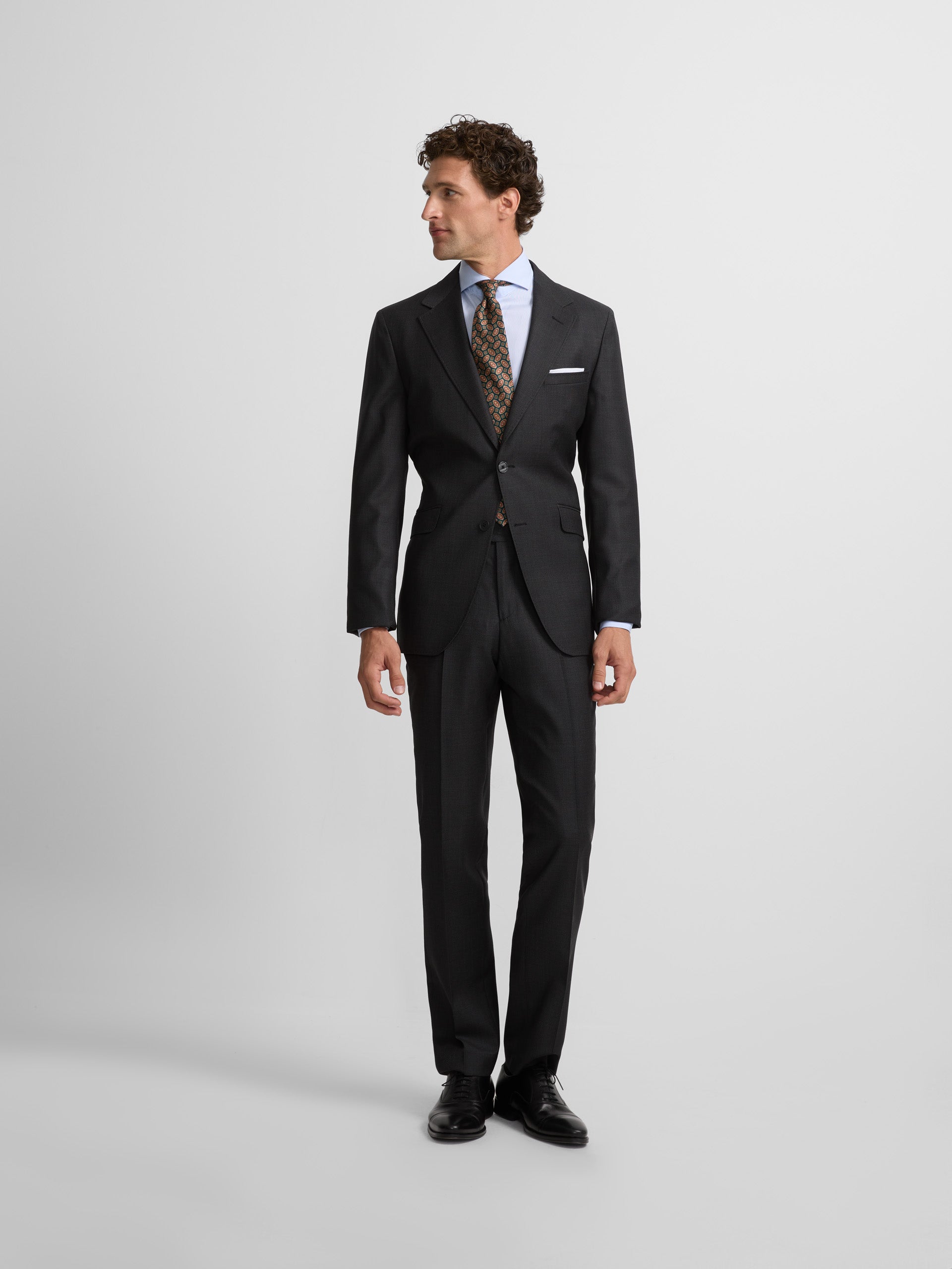 Americana suit ojo de perdiz gris