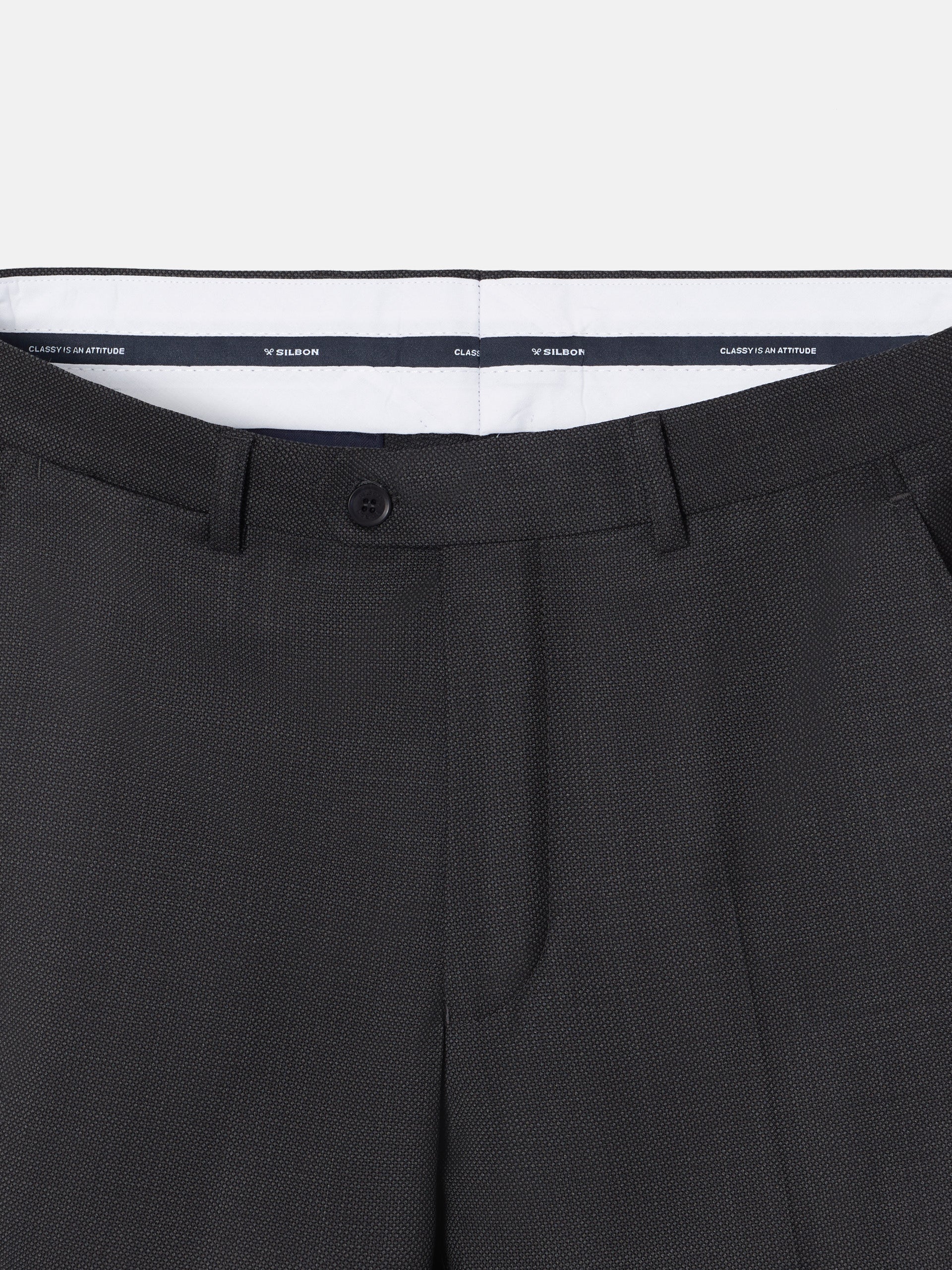Gray bird's eye suit pants