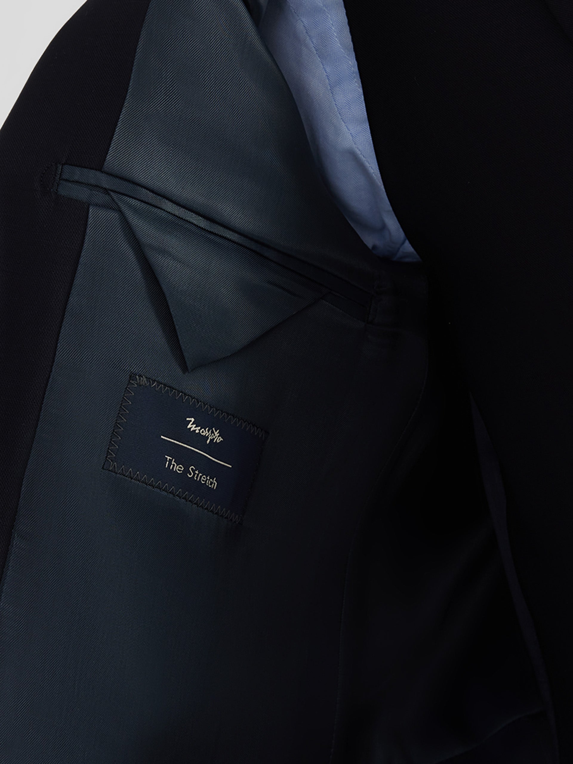 Redingote veste stretch bleu marine