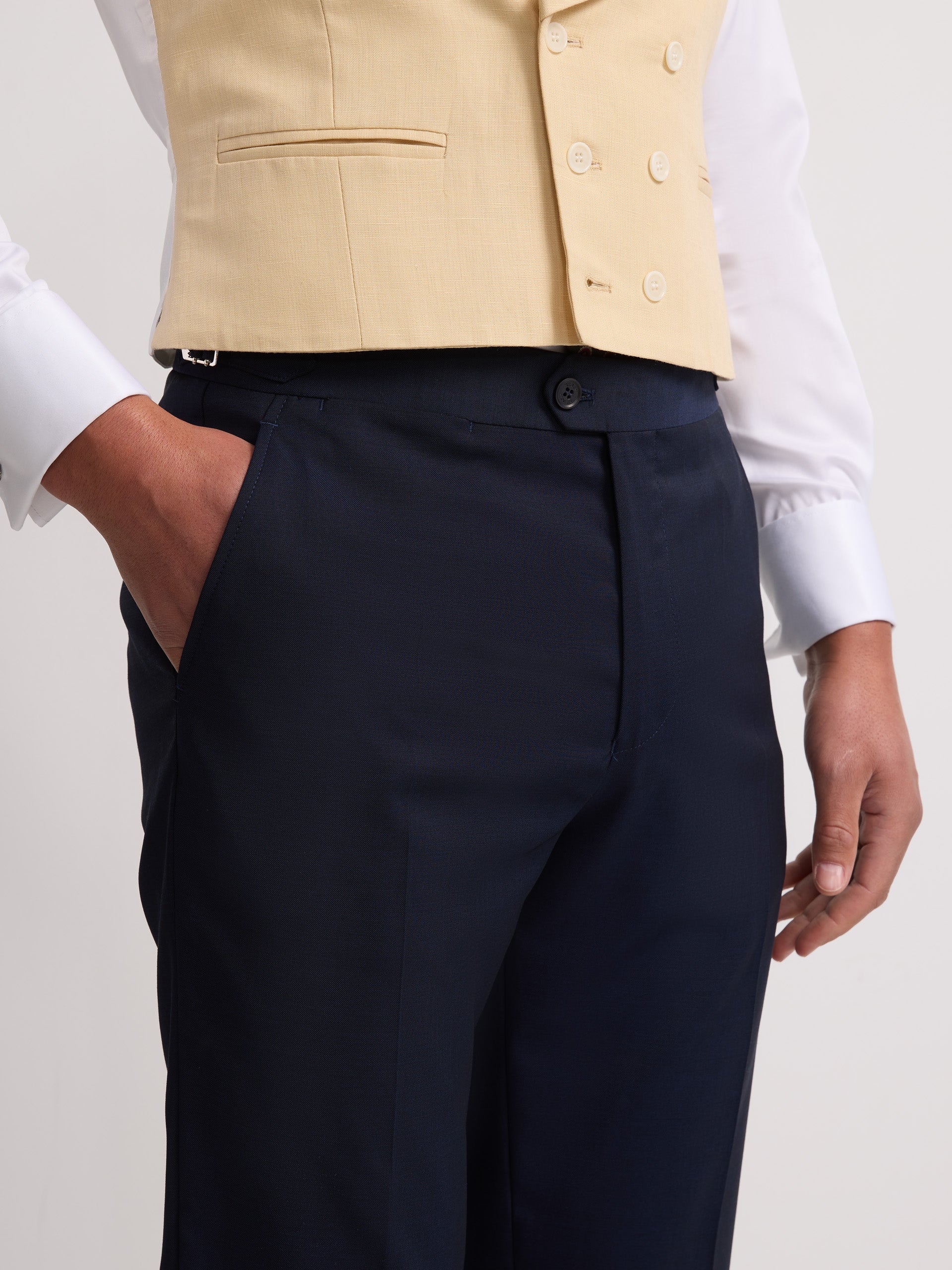 Pantalon chaque stretch bleu clair