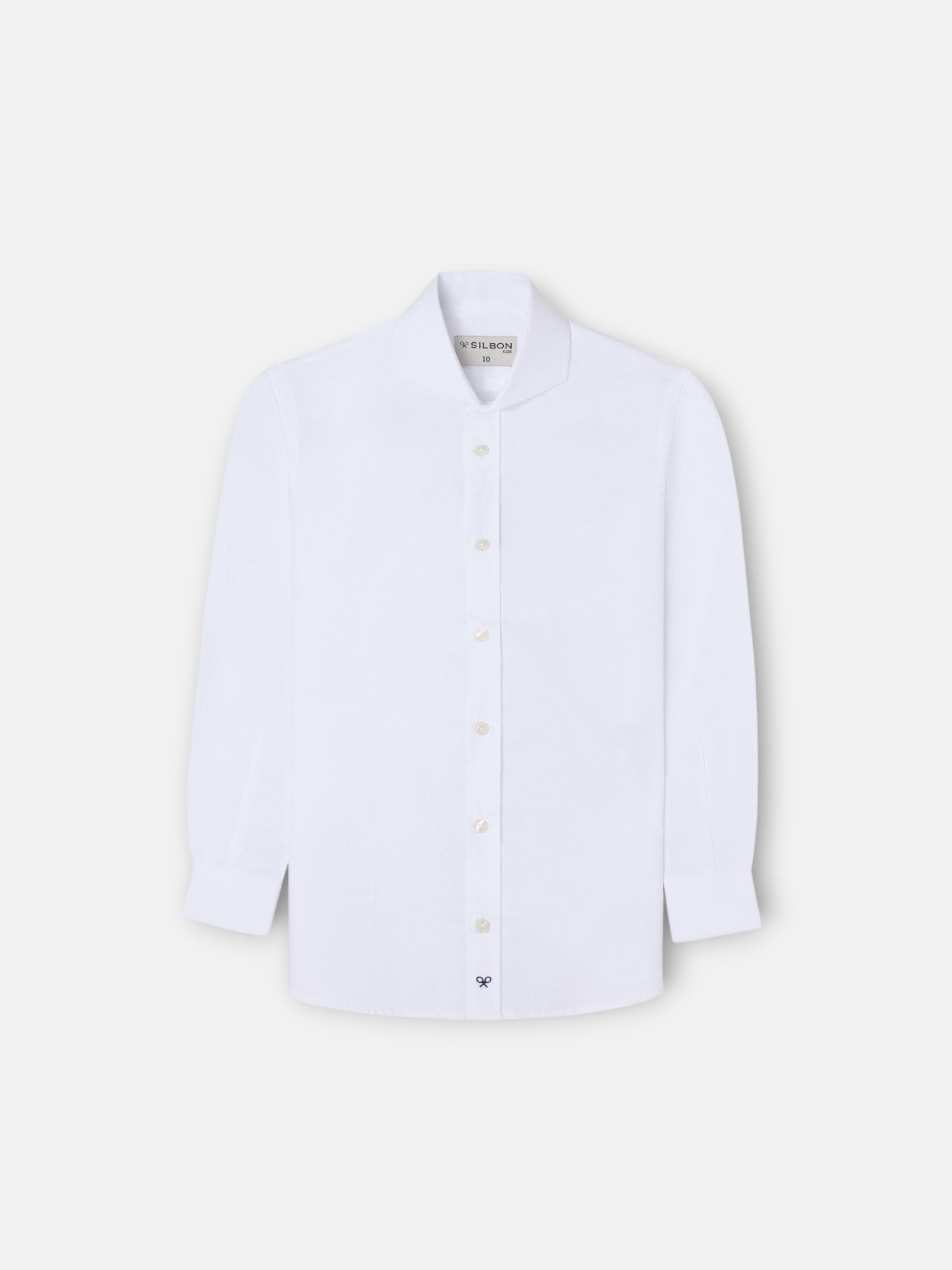 Chemise habillée enfant à poignets simples blanche