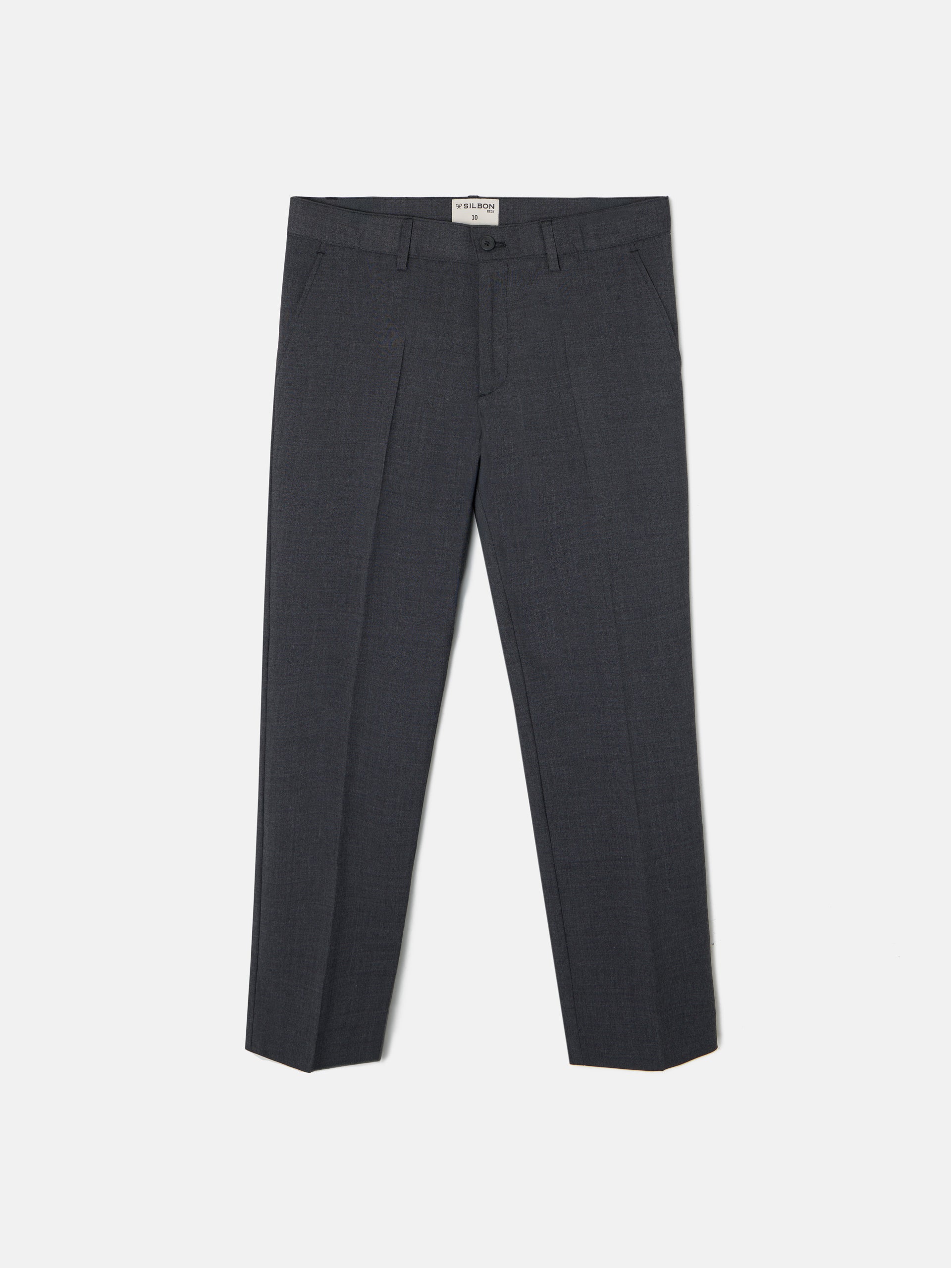 Calças clássicas de fato cinzentas para crianças