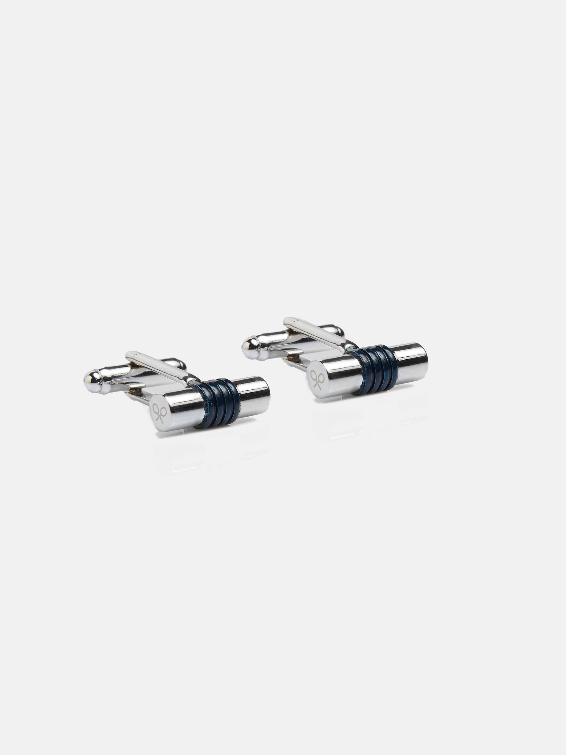 Navy racket cylinder cufflink