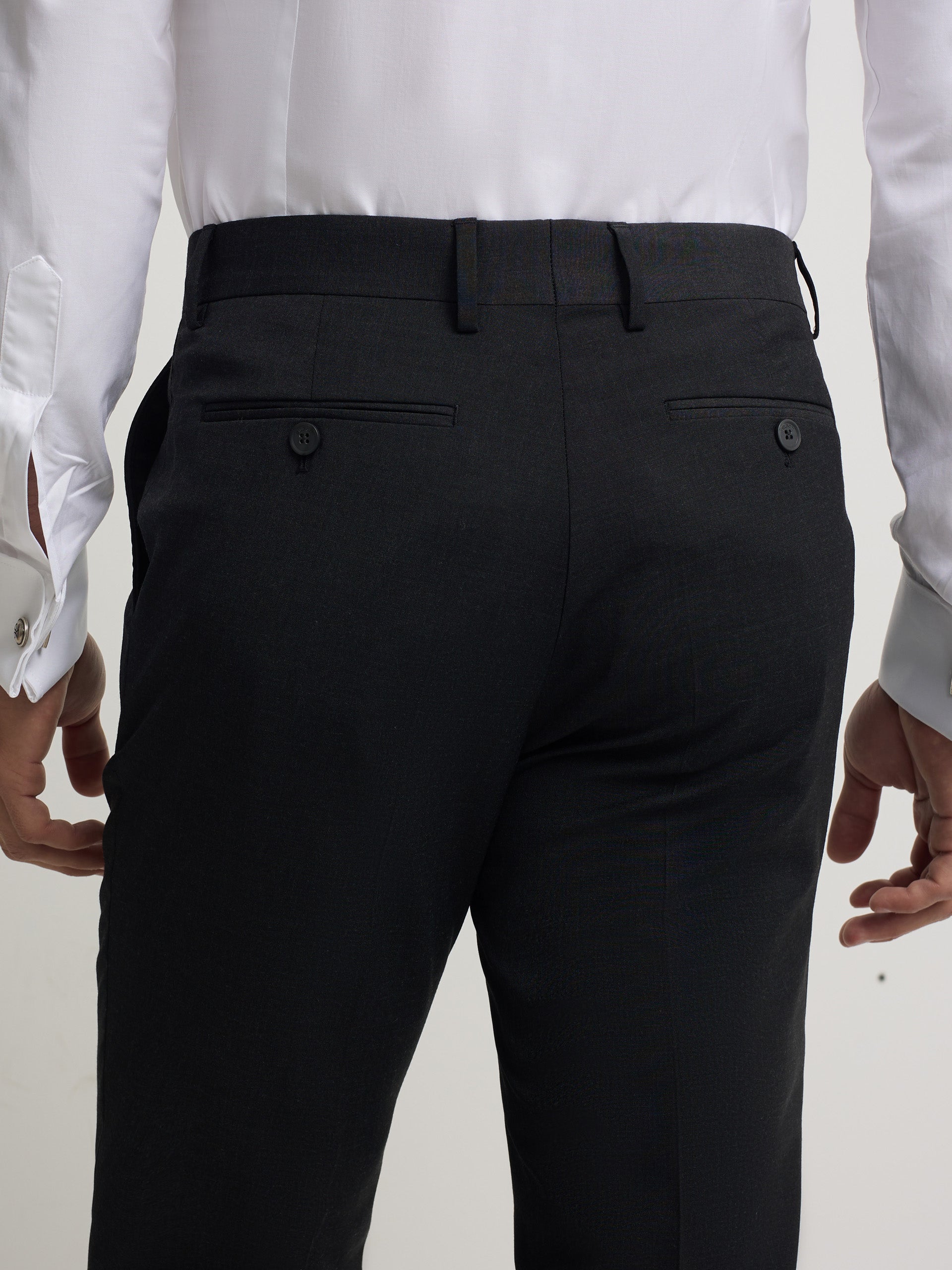 Pantalon habillé classique gris foncé