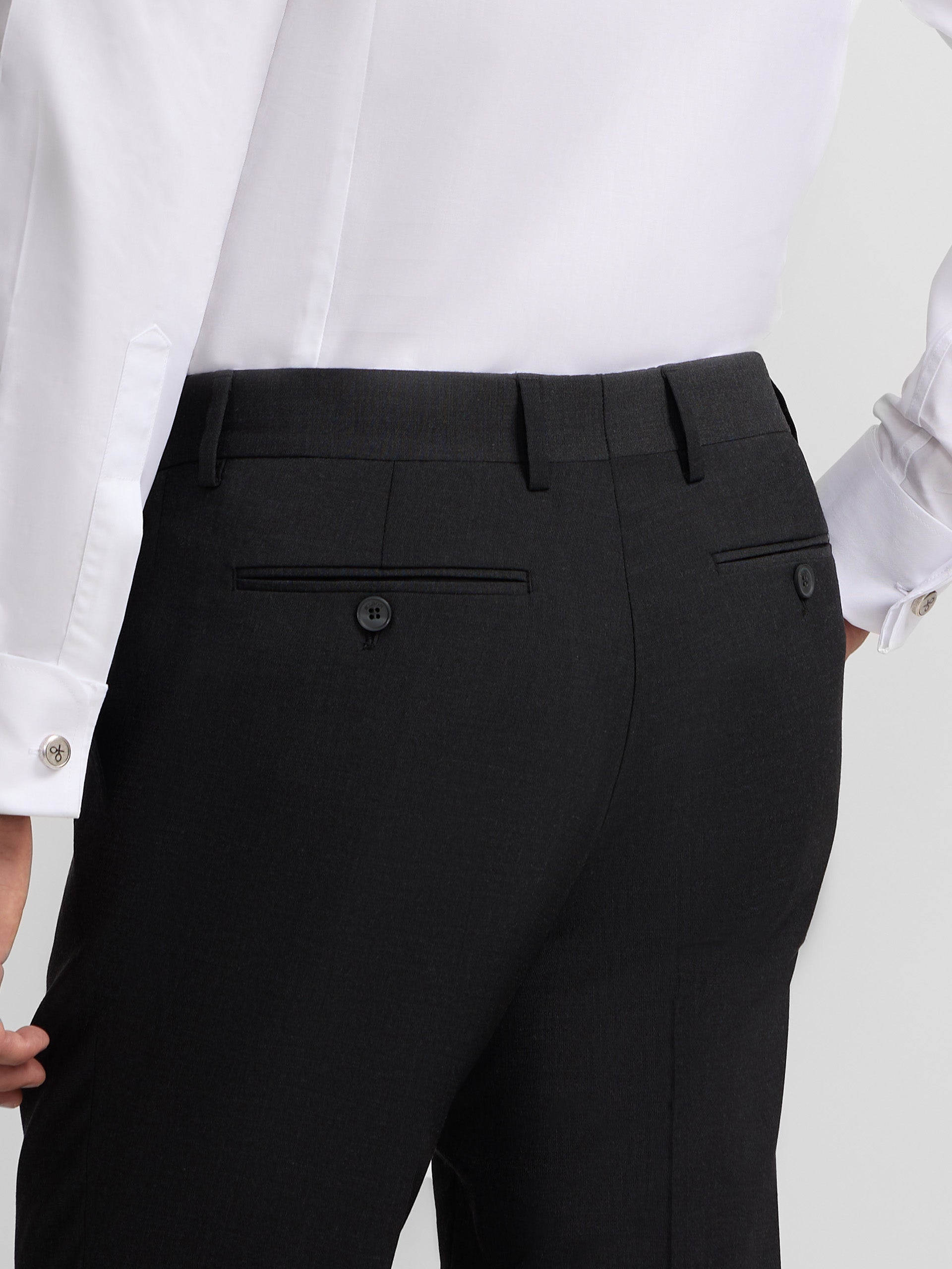 Pantalon habillé classique gris foncé