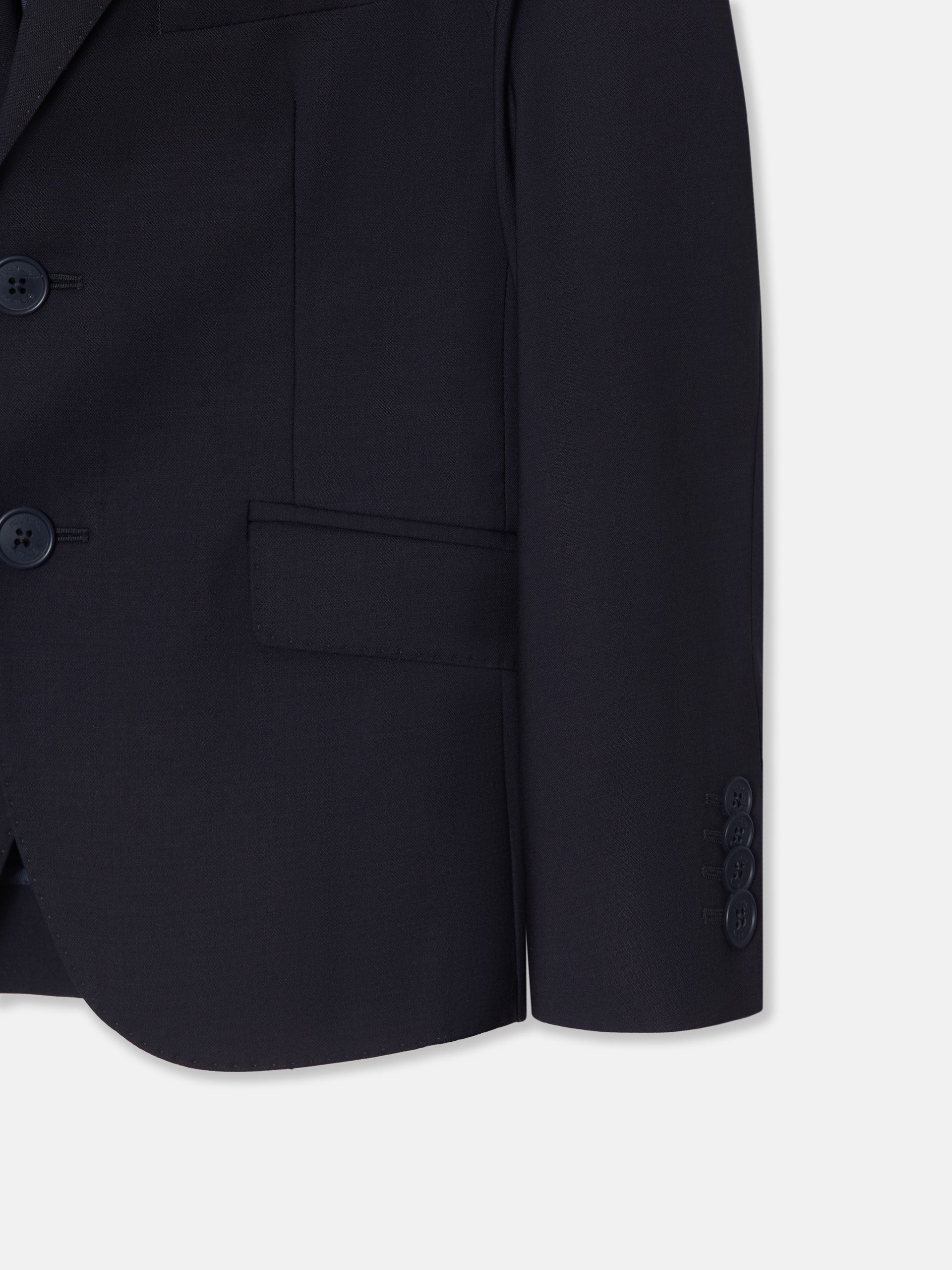 Blazer clássica lisa azul-marinho para crianças