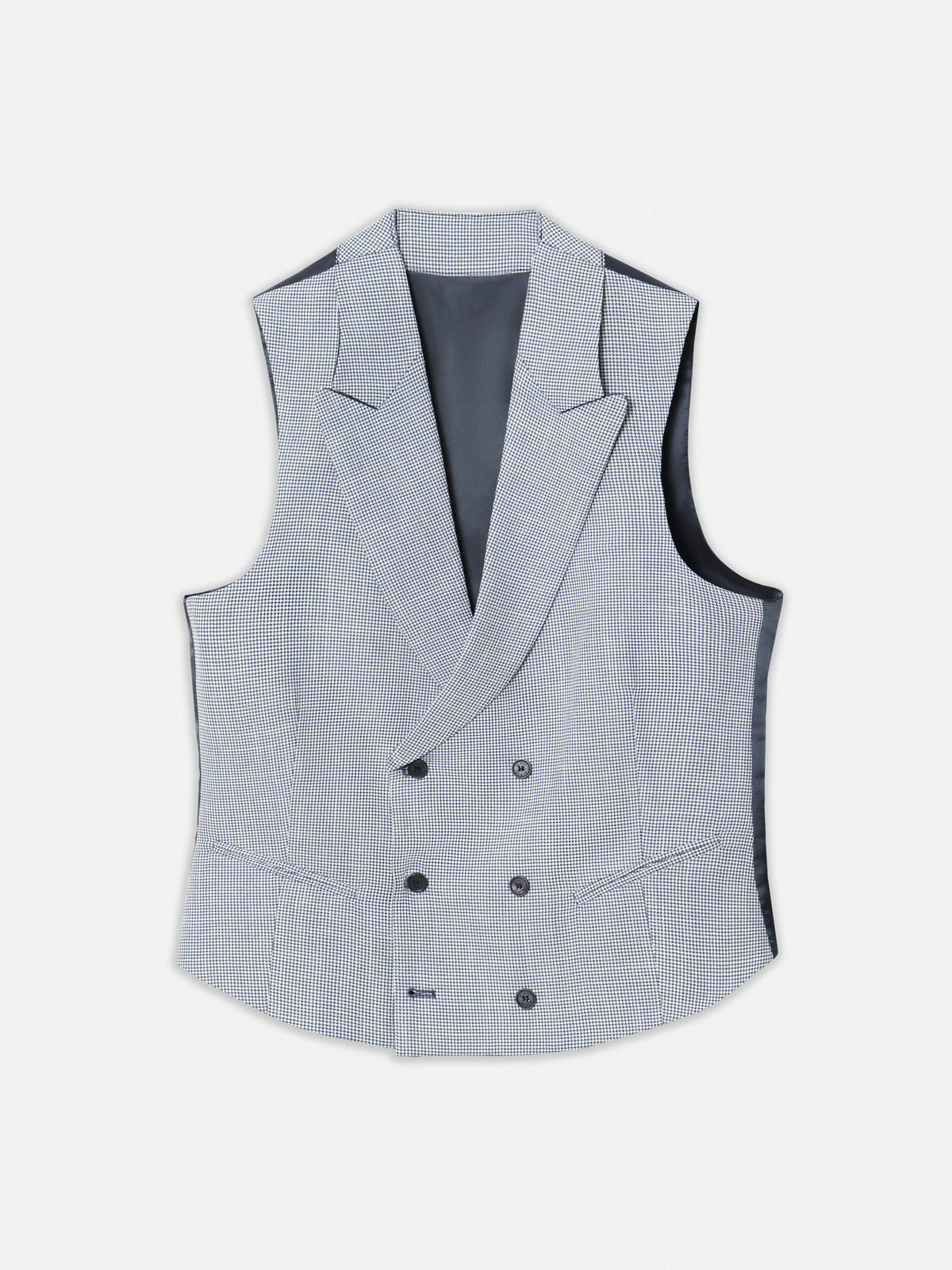 Chaleco chaque clasico pata de gallo azul
