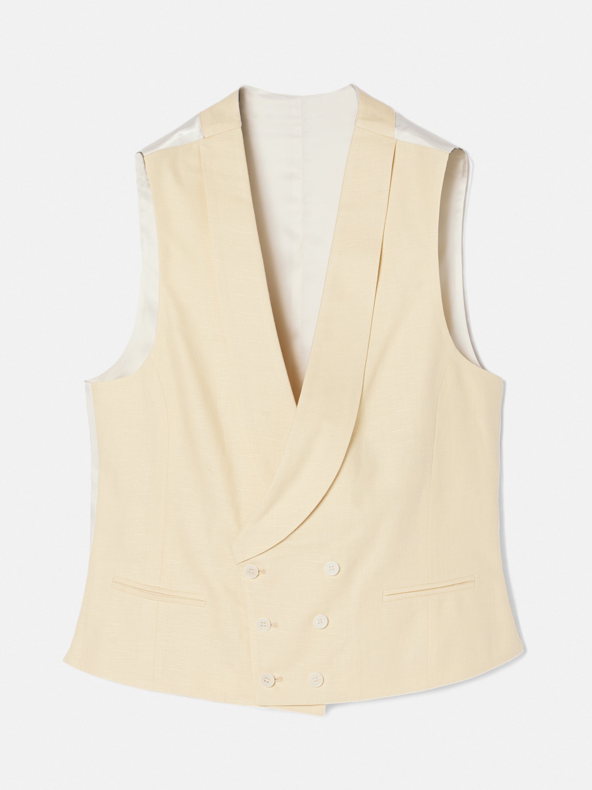 Colete chaque com gola redonda camel