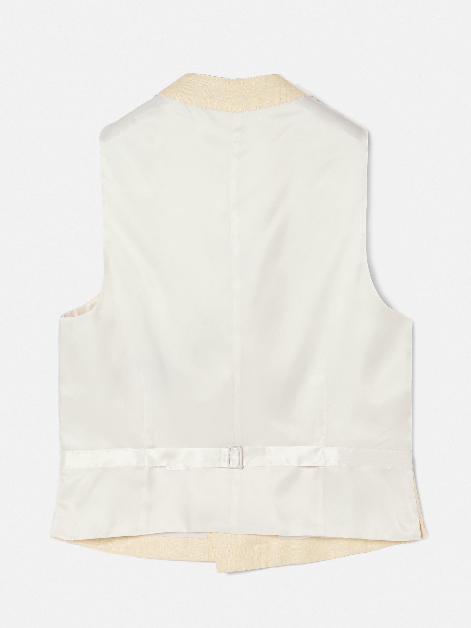 Colete chaque com gola redonda camel