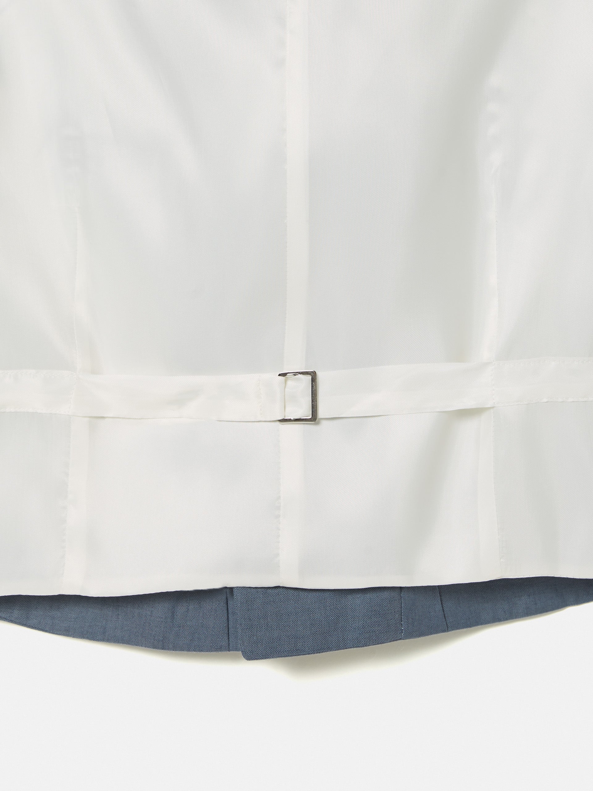 Colete chaque com gola redonda azul ardósia