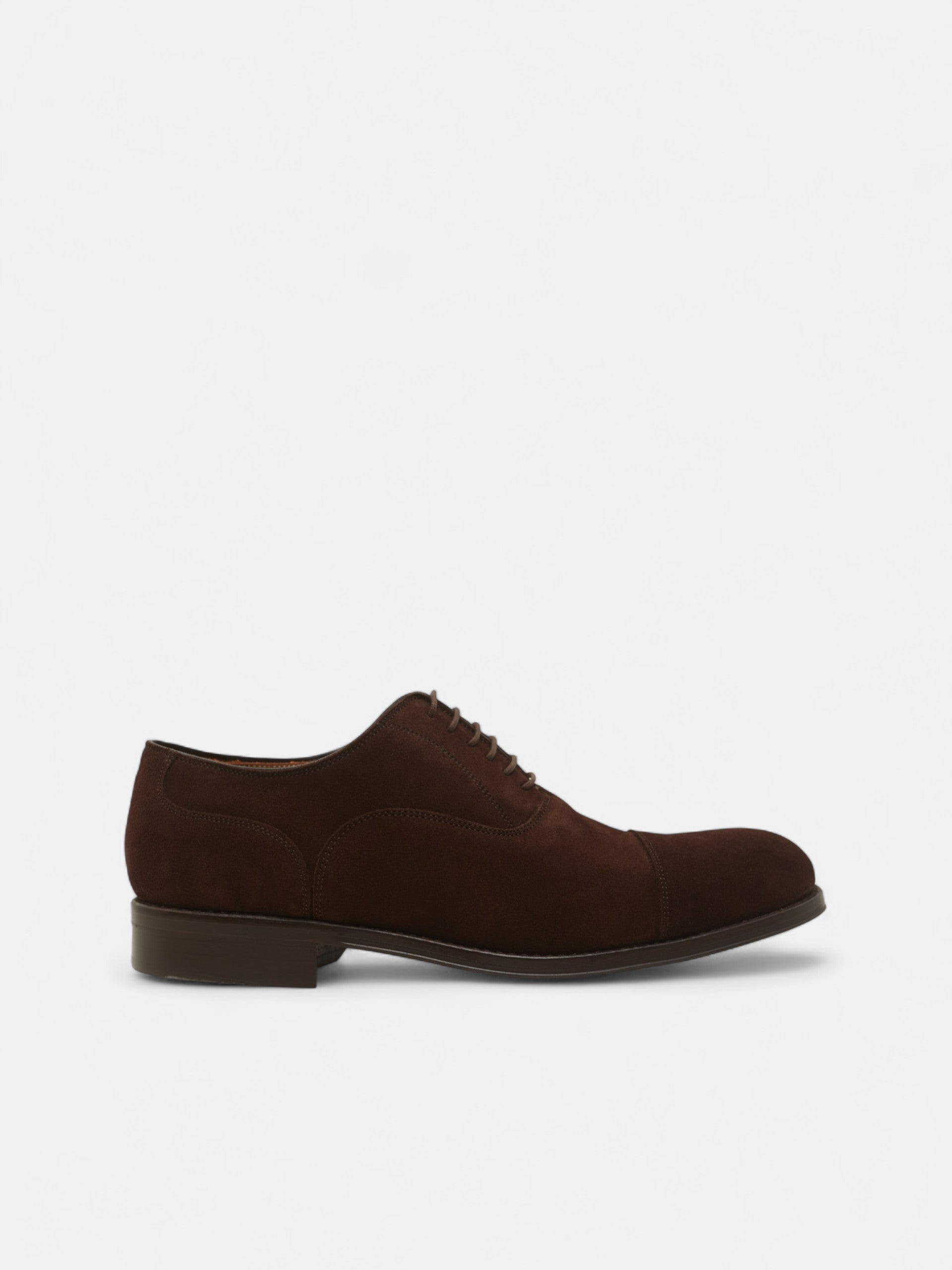 Zapato clasico ante cordones marron