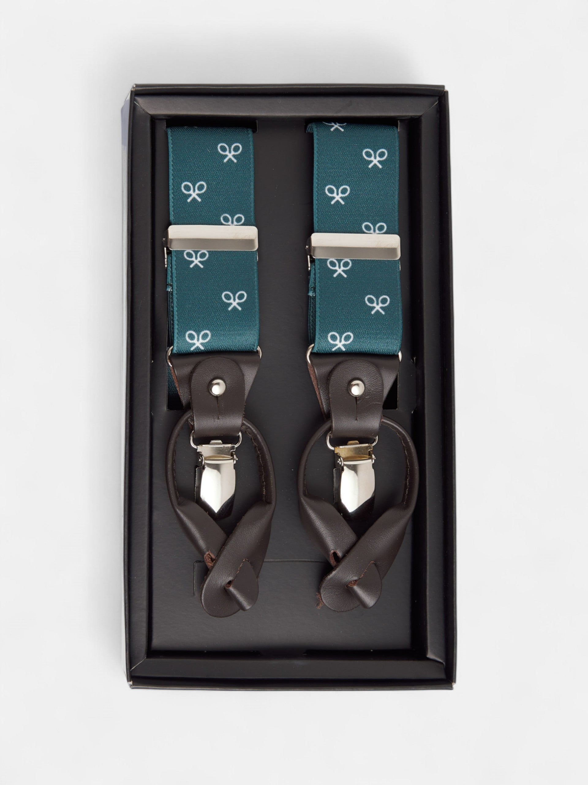 Tirante silbon verde raqueta blanca