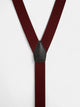 Plain burgundy Silbon suspenders
