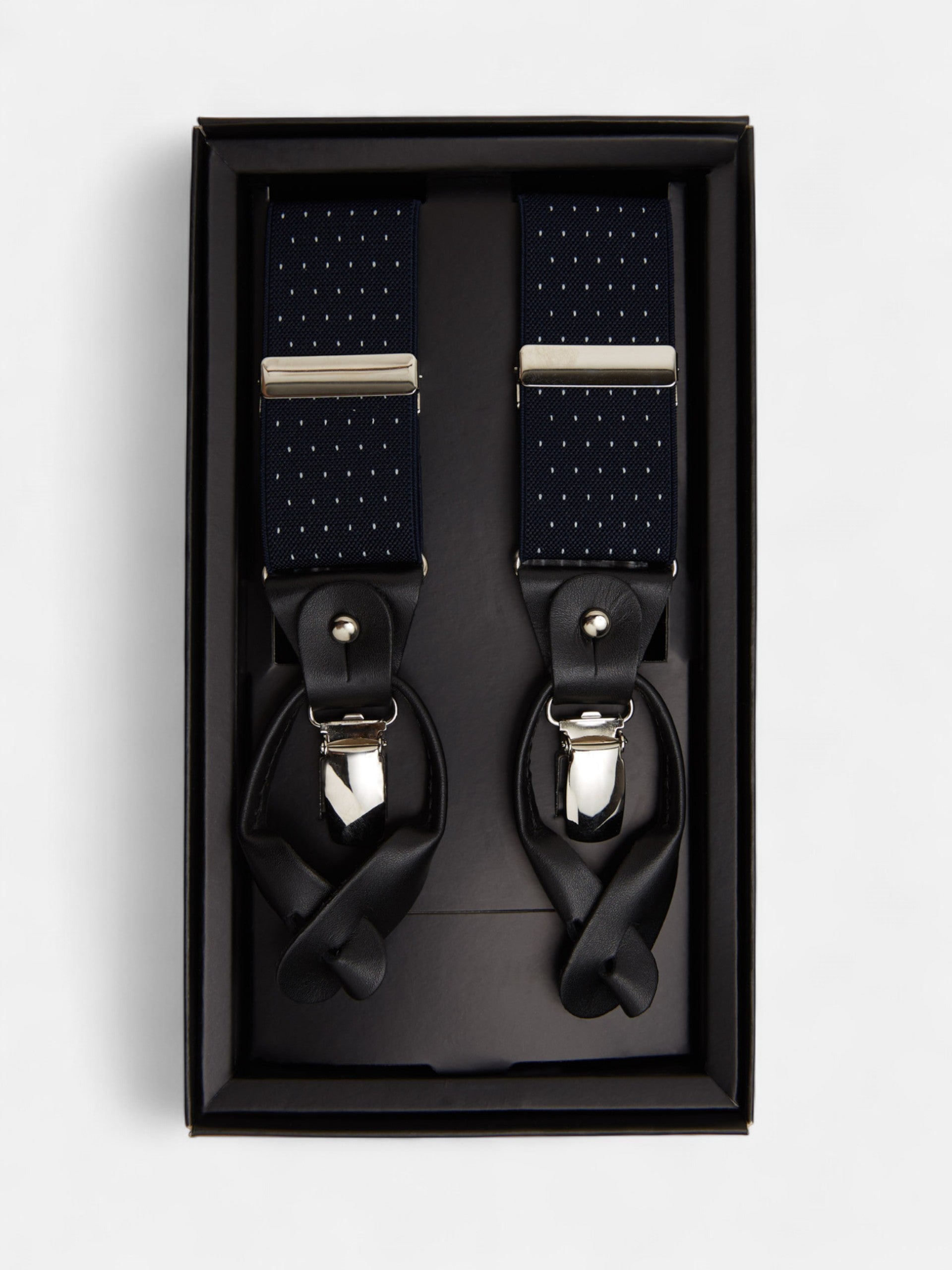 Alça Silbon pontos azul-marinho