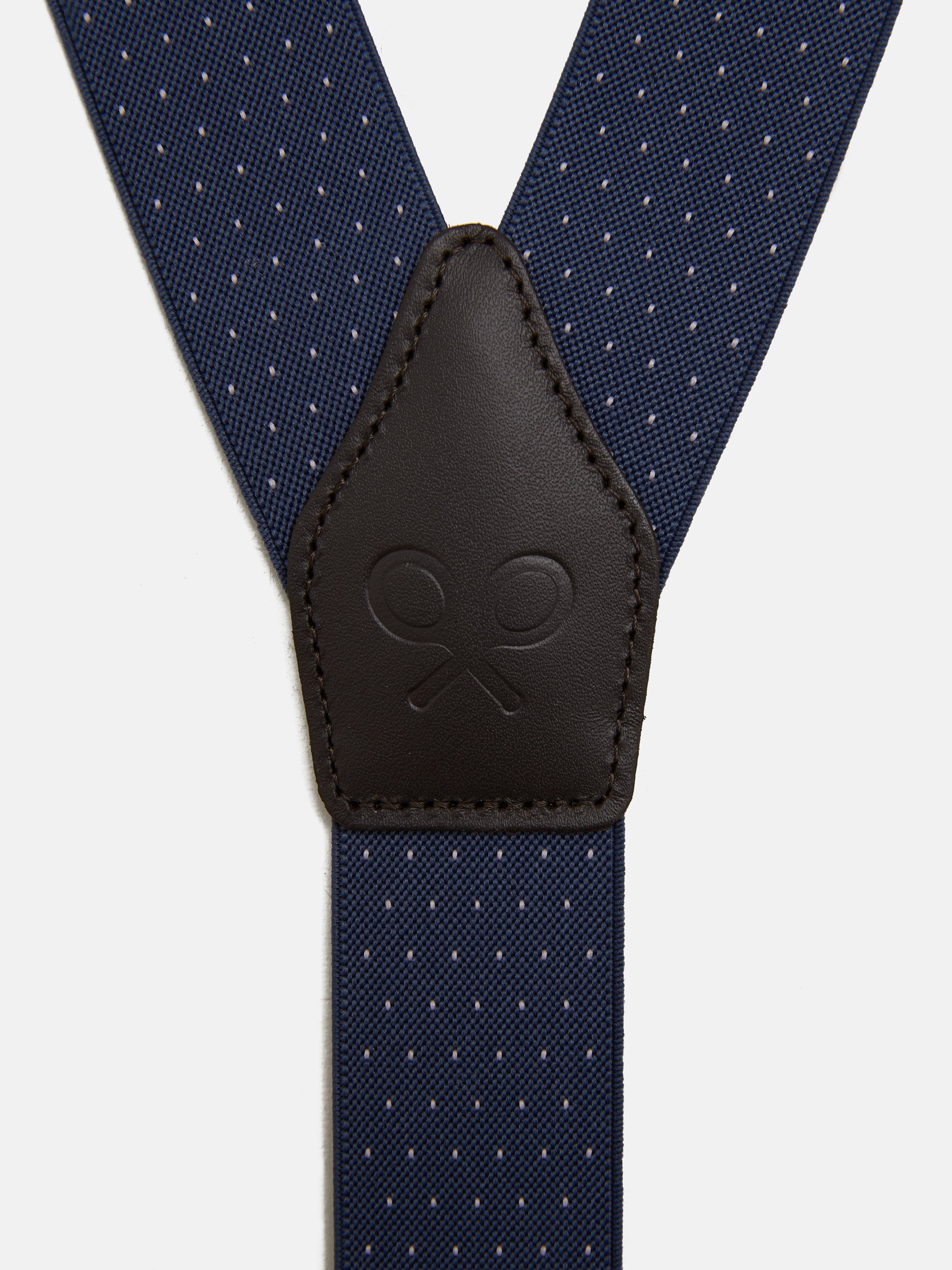 Suspensórios Silbon azul com pontos