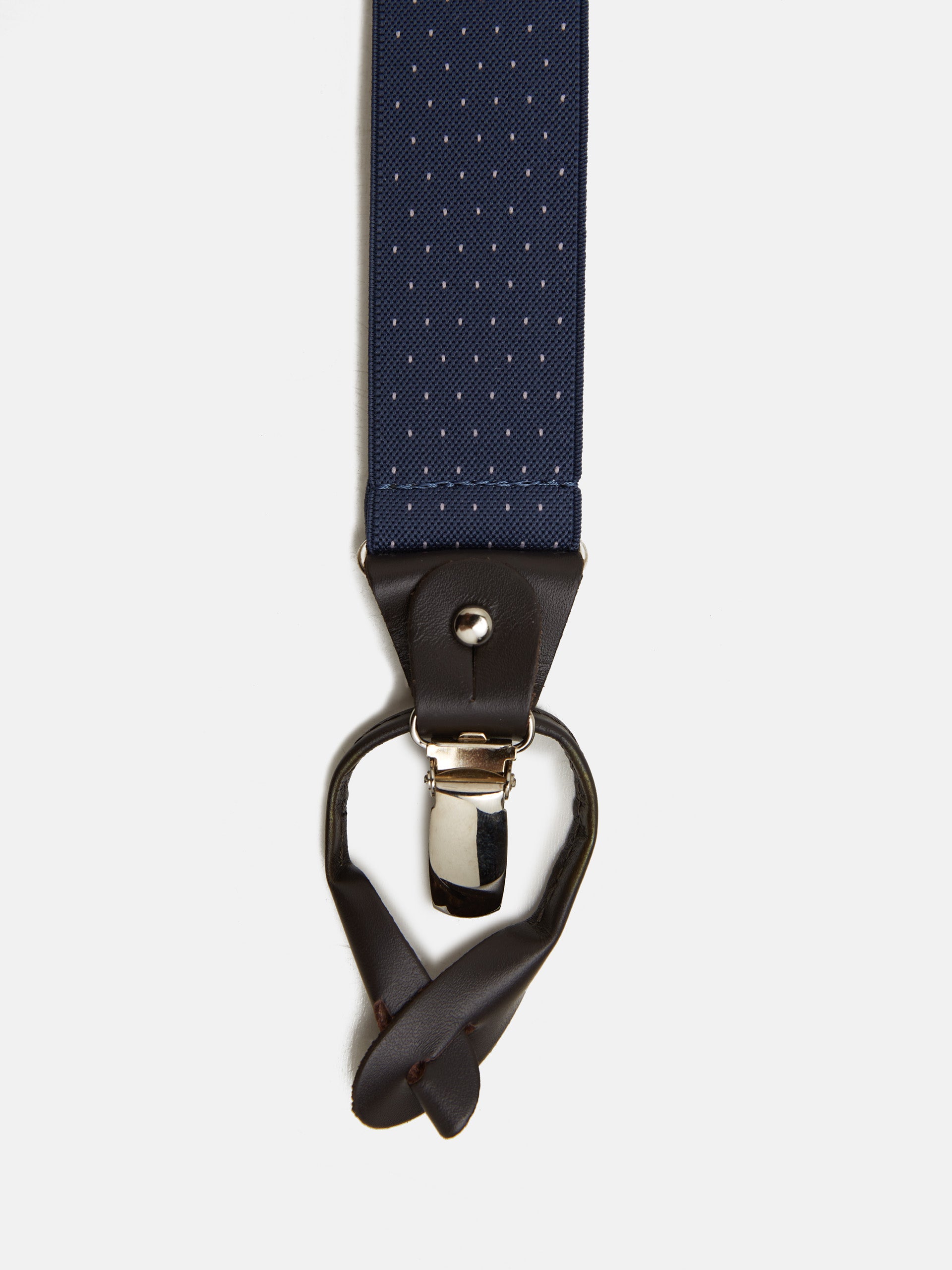 Suspensórios Silbon azul com pontos