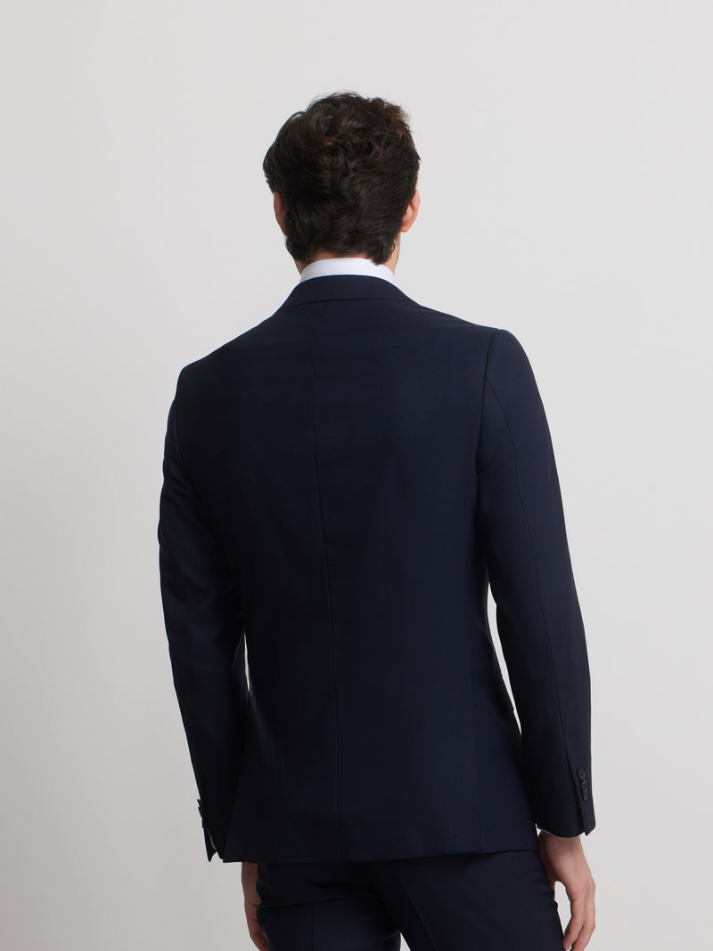 Natural stretch dark navy suit jacket