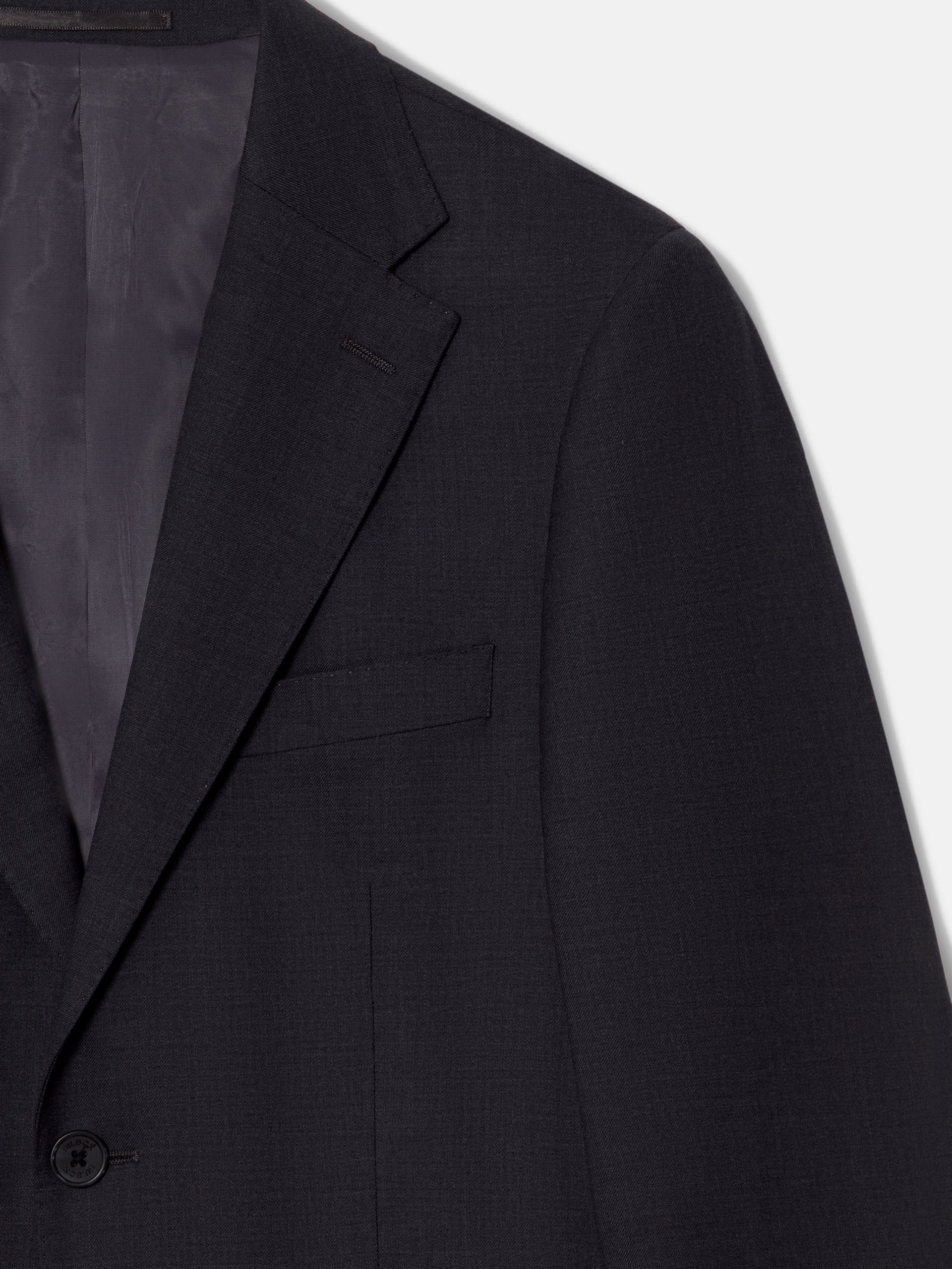 Gray natural stretch suit jacket