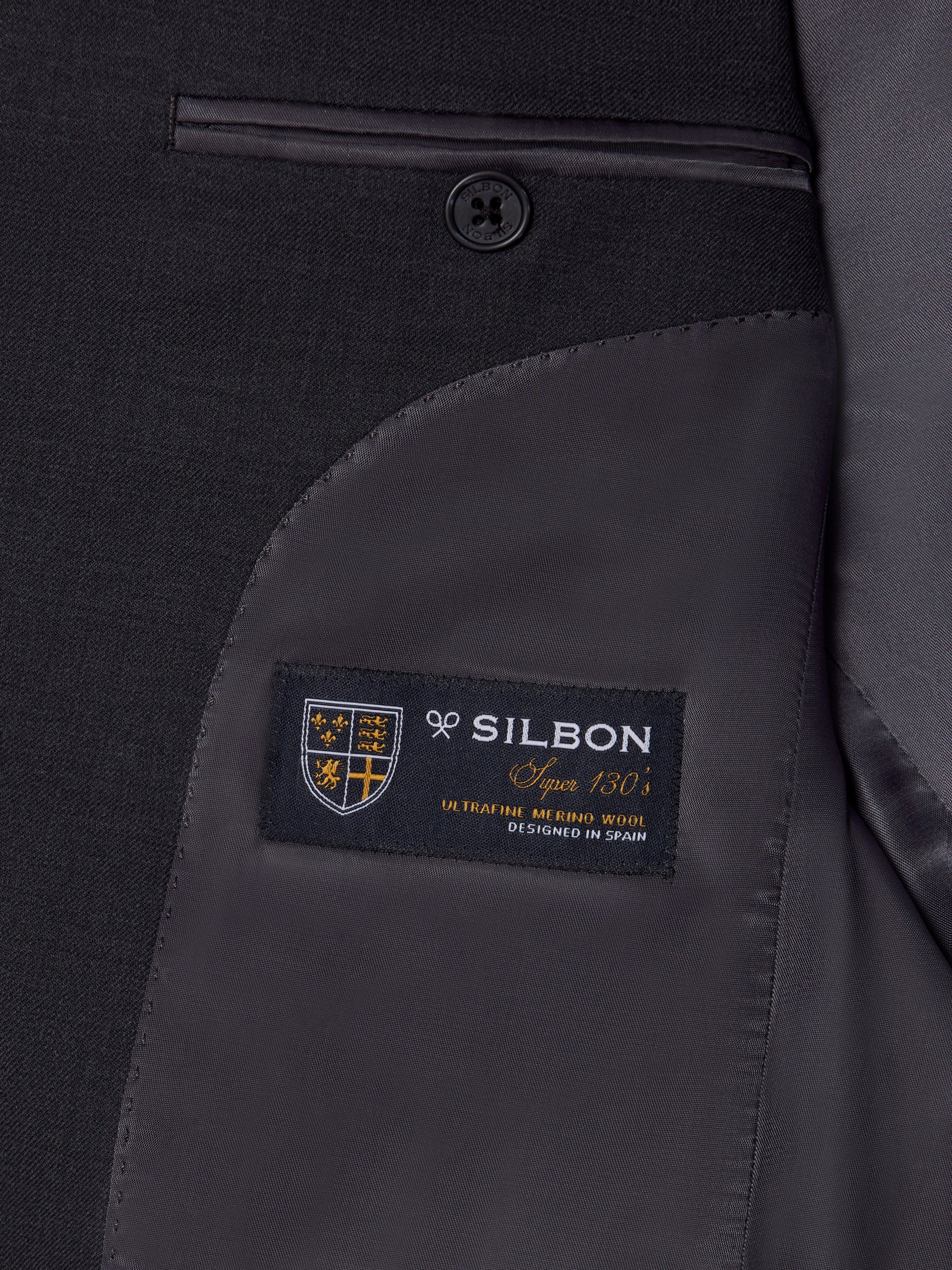 Gray natural stretch suit jacket