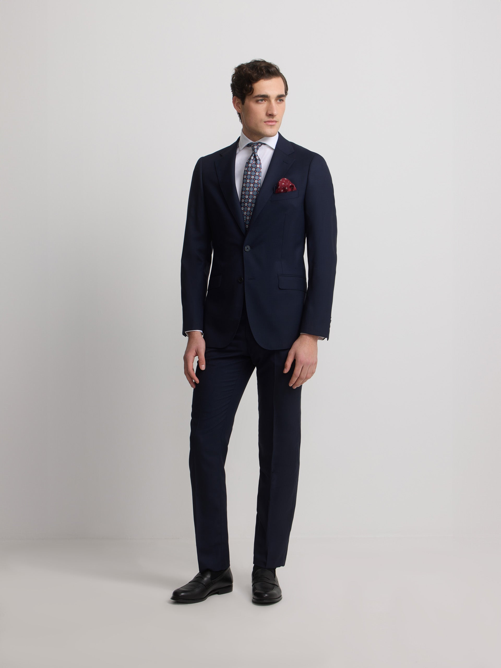 Americana traje estructura azul marino