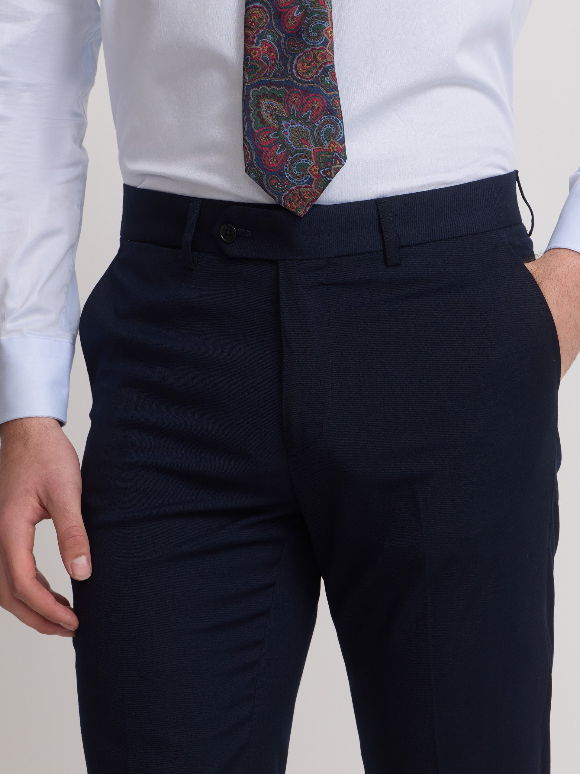 Pantalon traje essential azul marino