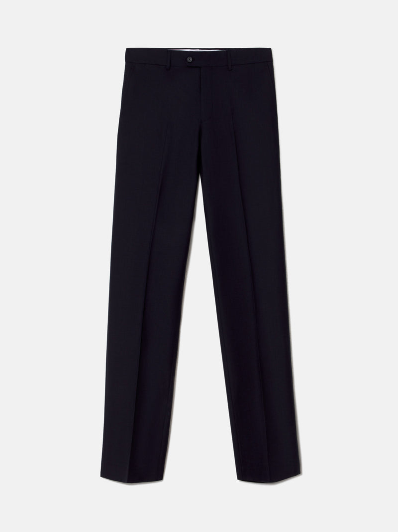 Pantalon de costume stretch naturel bleu marine foncé