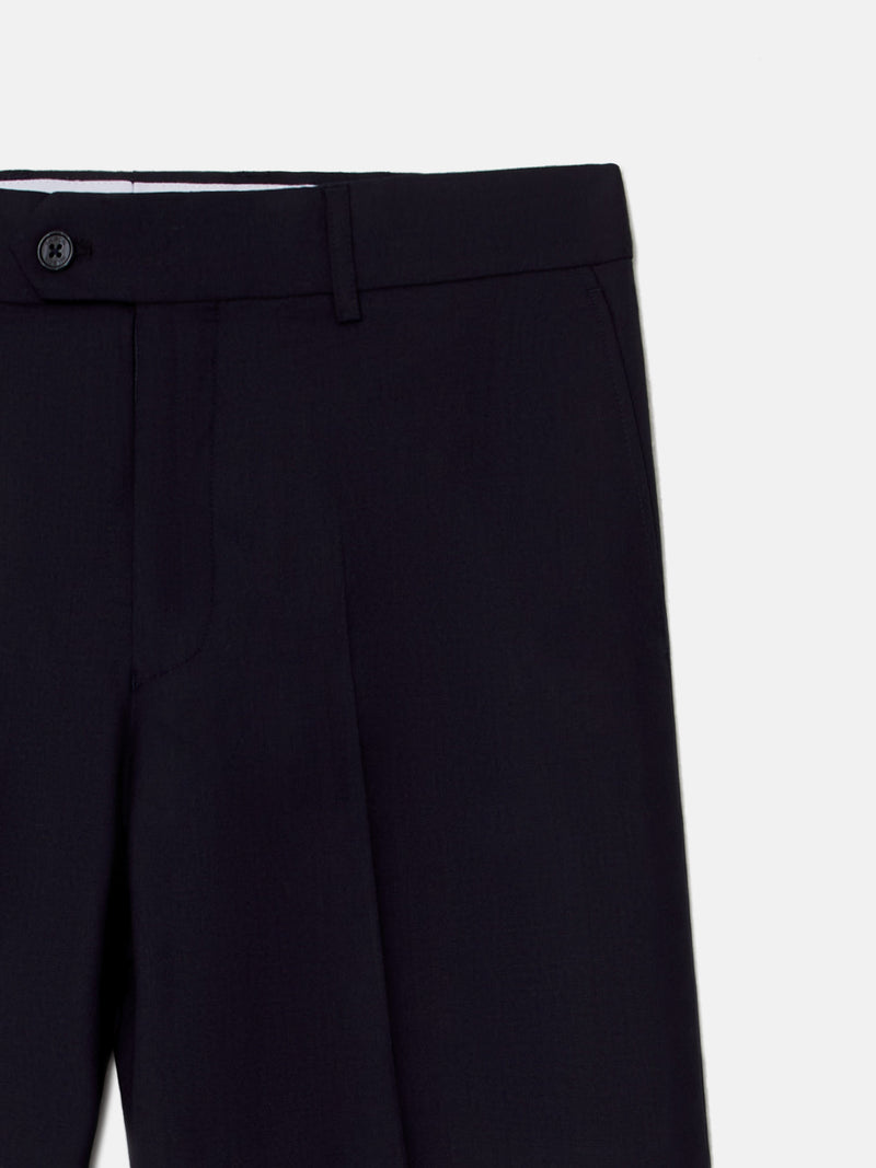 Pantalon de costume stretch naturel bleu marine foncé