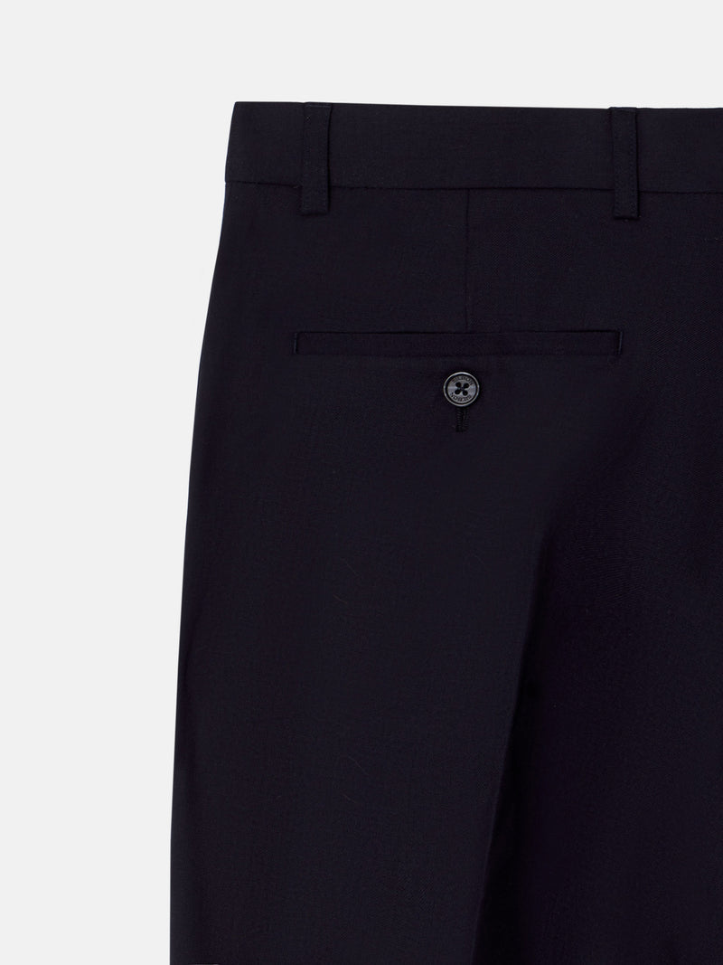 Pantalon de costume stretch naturel bleu marine foncé