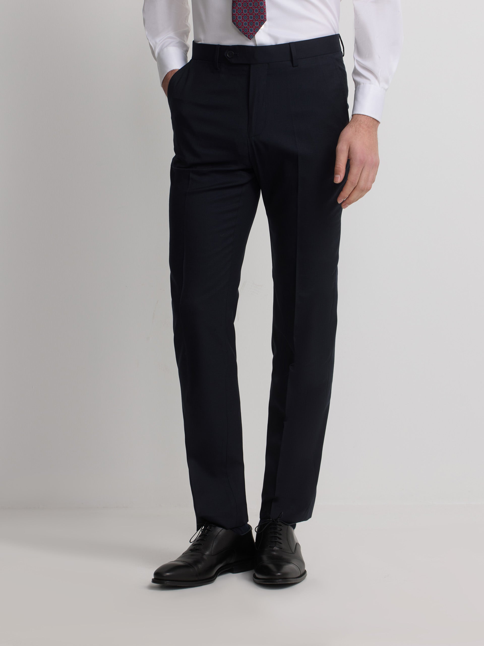 Pantalon traje natural stretch dark navy