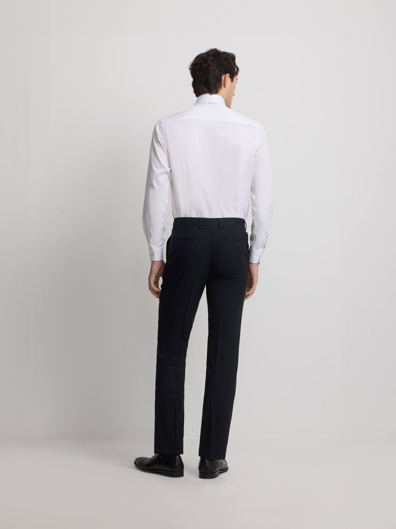 Pantalon de costume stretch naturel bleu marine foncé